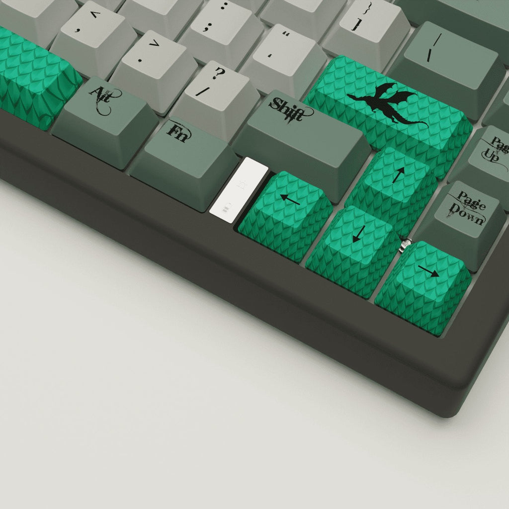 Dragon Scale Design Keycaps and Mechanical Keyboard