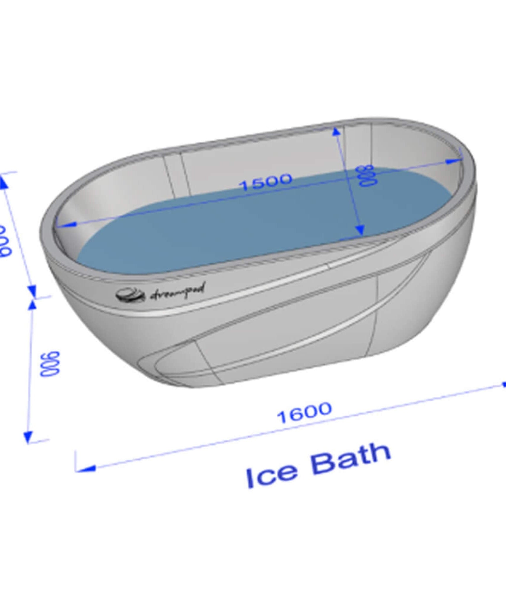 Dreampod Ice Bath With Chiller Premium Fiberglass Floatation Tank [DPIB101WPE] (SAK17942)