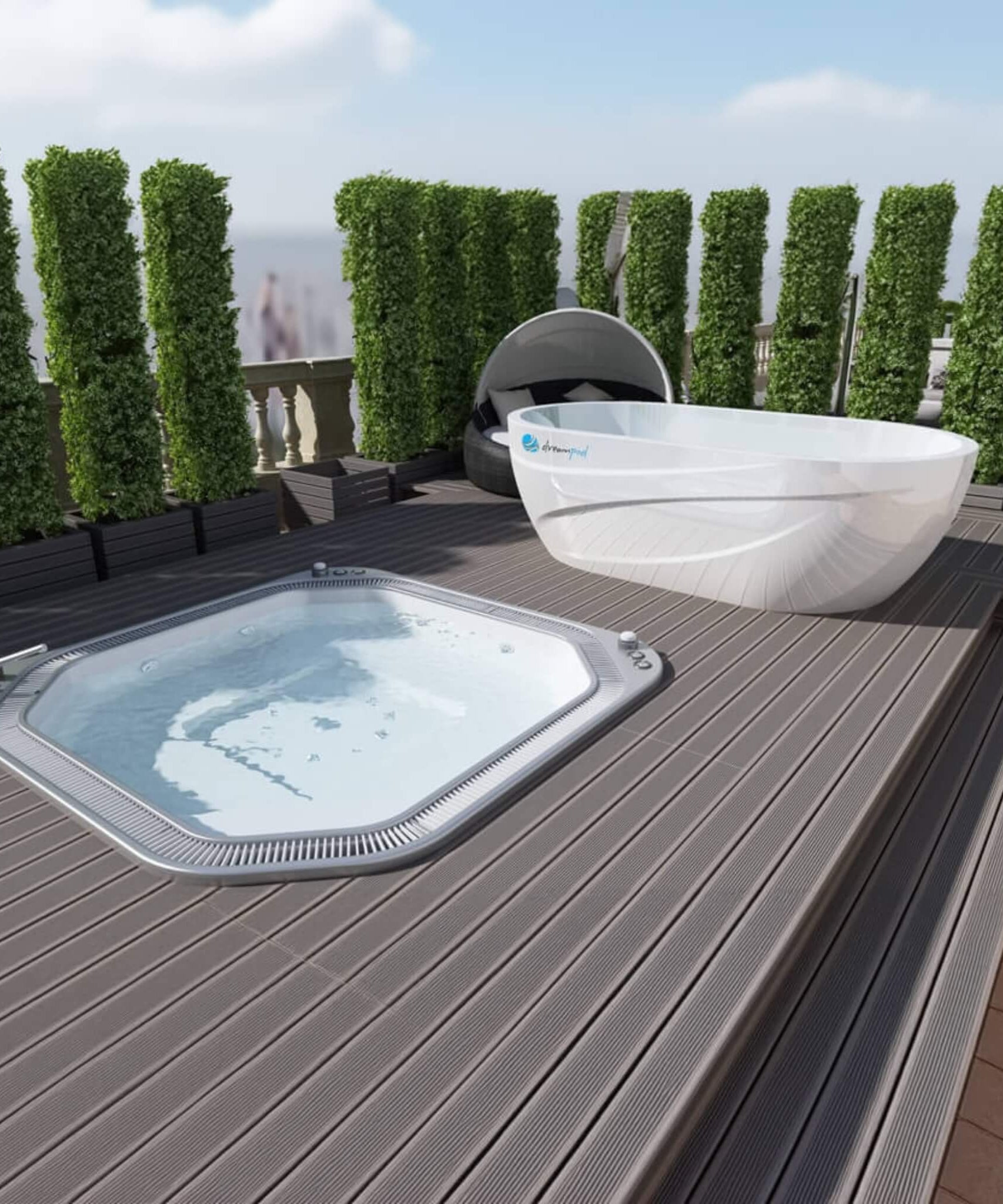 Dreampod Ice Bath With Chiller Premium Fiberglass Floatation Tank [DPIB101WPE] (SAK17942)