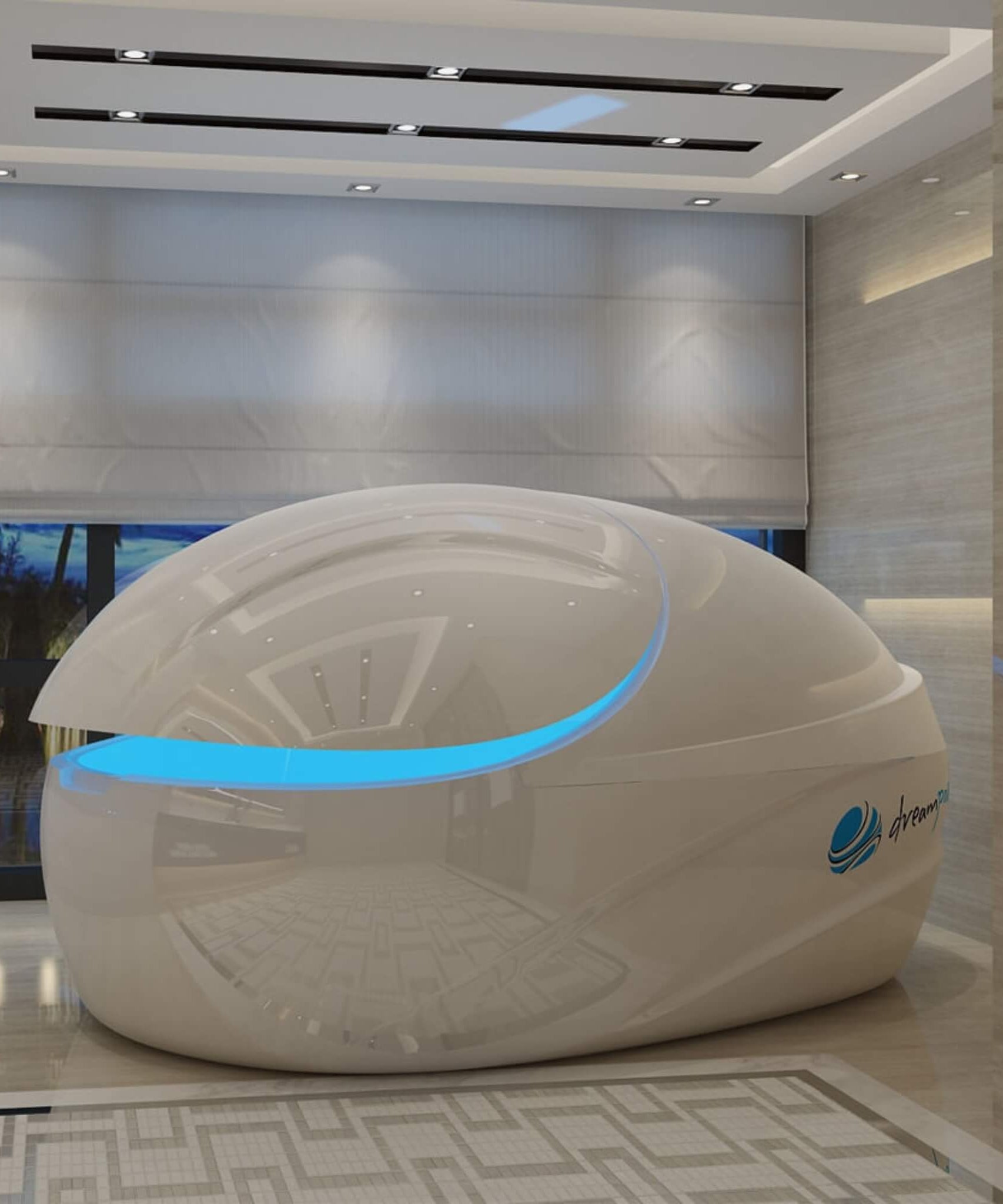 Dreampod Vmax Commercial Home Flotation Sensory Isolation Tank Pod Spa [DPFP202WPE] (SAK95142)