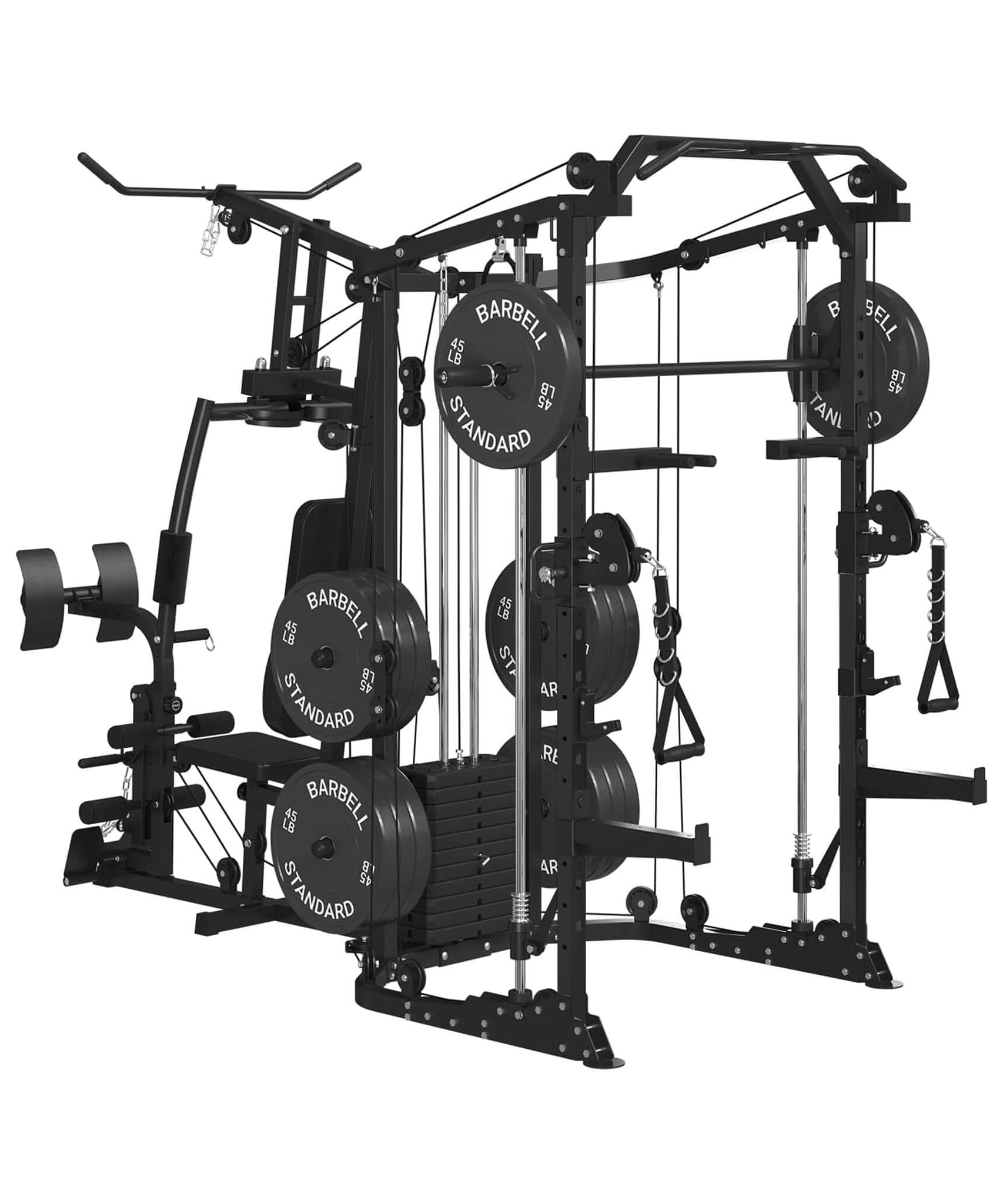 Rovix Dual Station Smith Machine With Cable Crossover Home Gym (SAK24079)