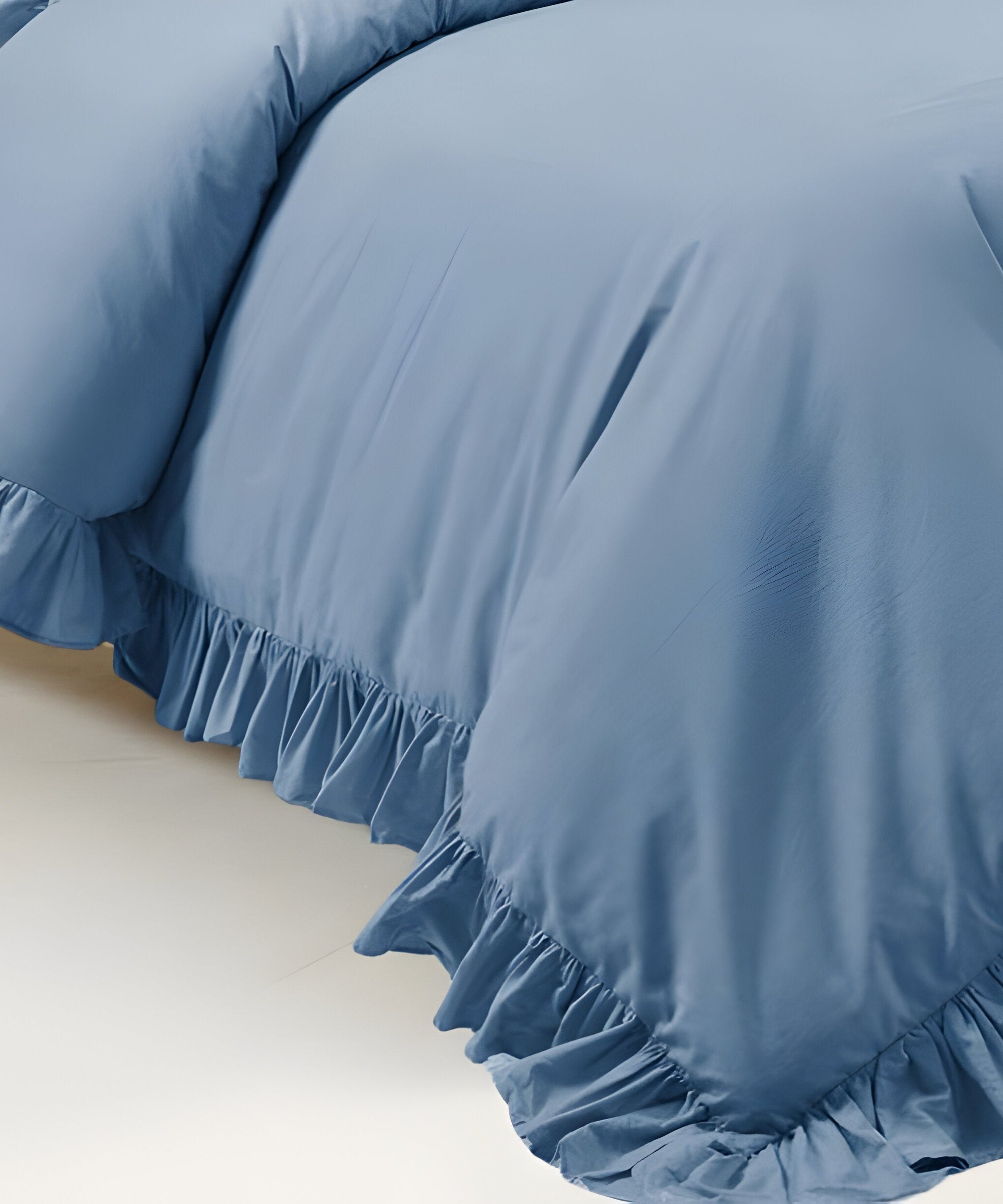 400TC Cotton Sateen Ruffle Duvet Cover Set