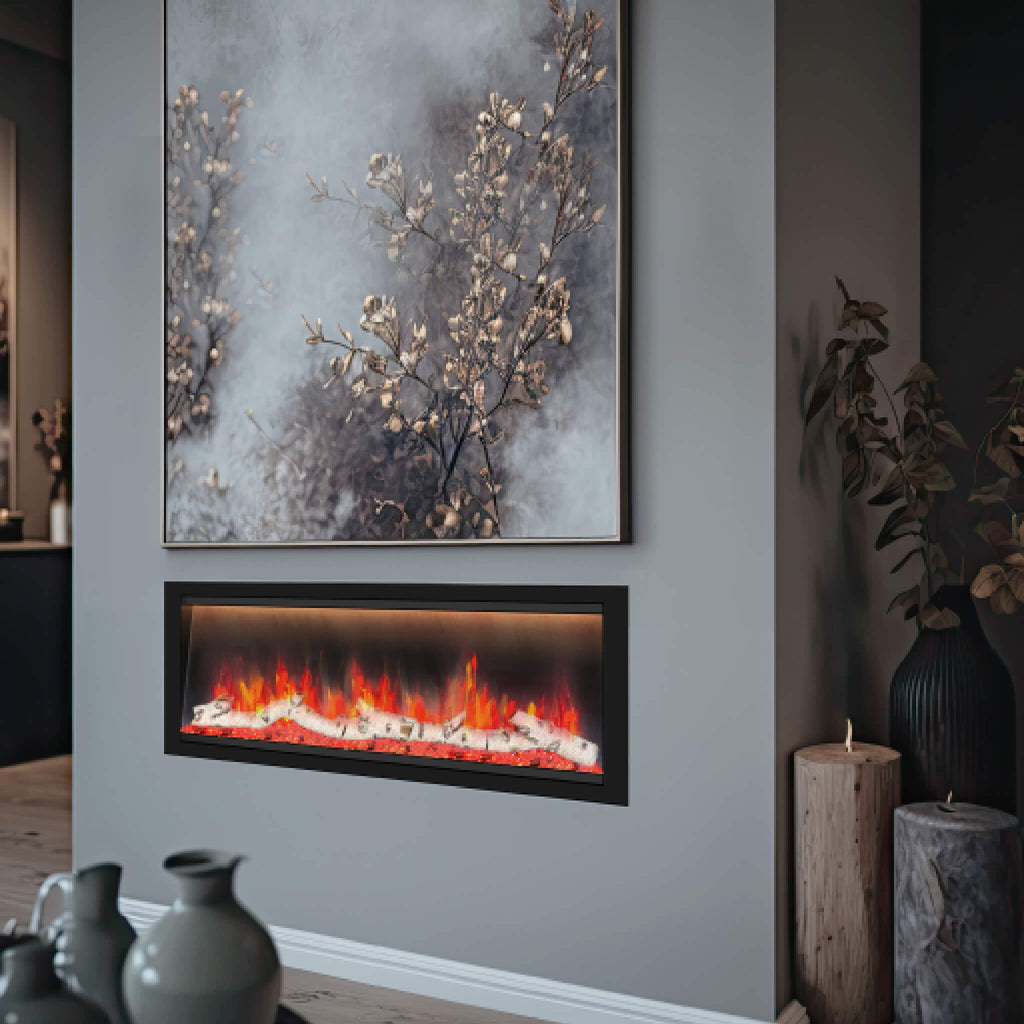 Dynasty Allegro 58-Inch Smart Linear Electric Fireplace With Heater Timer Settings [DY-BFM58] (SAK23948)