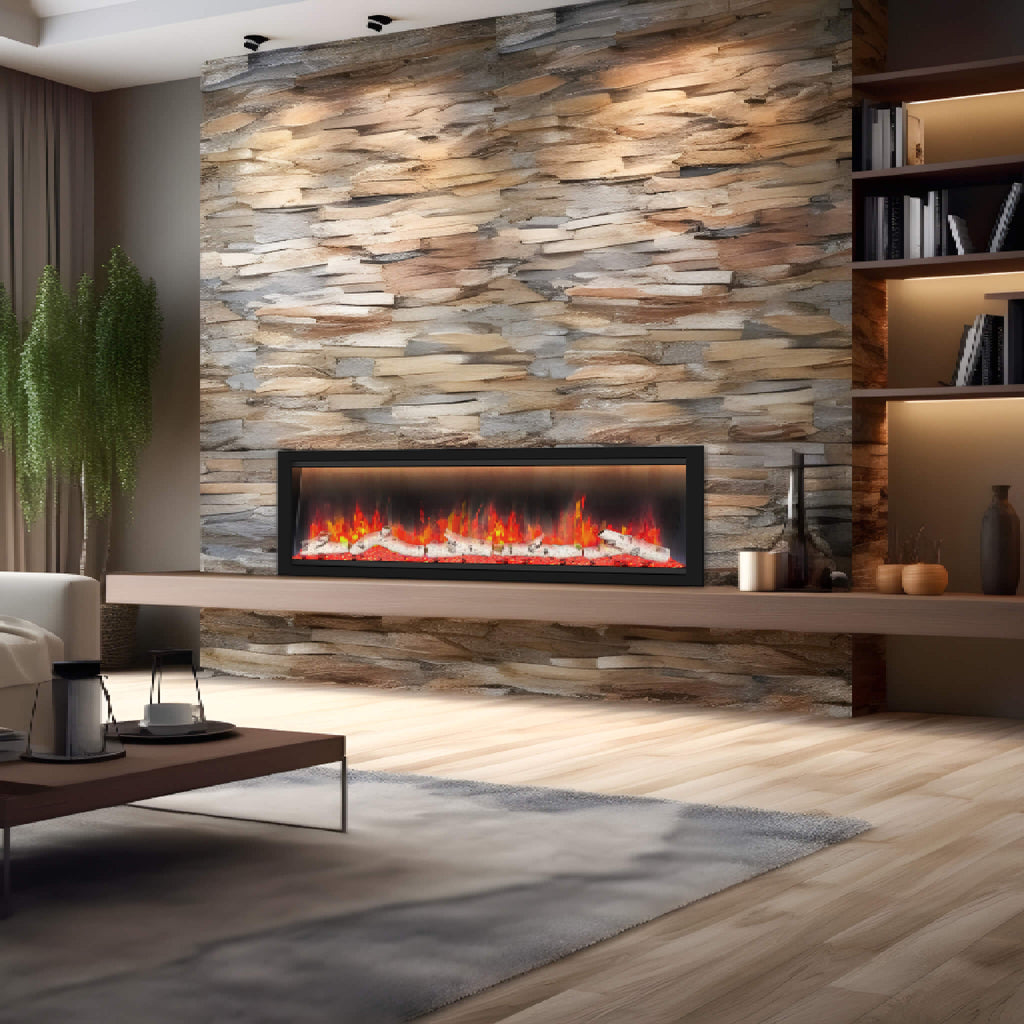 Dynasty Allegro 68-Inch Smart Linear Electric Fireplace With Remote Control [DY-BFM68] (SAK87415)