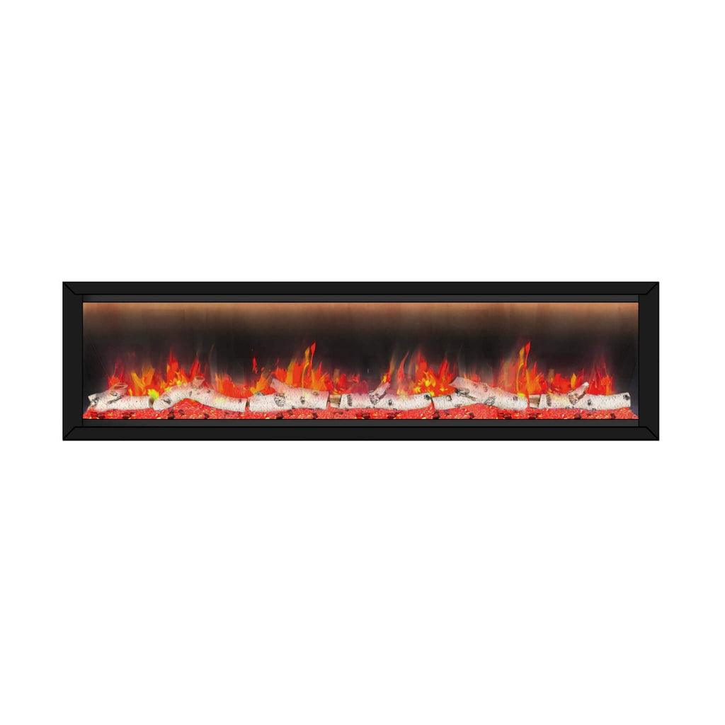 Dynasty Allegro 76-Inch Black Smart Linear Electric Fireplace [DY-BFM76] (SAK56392)