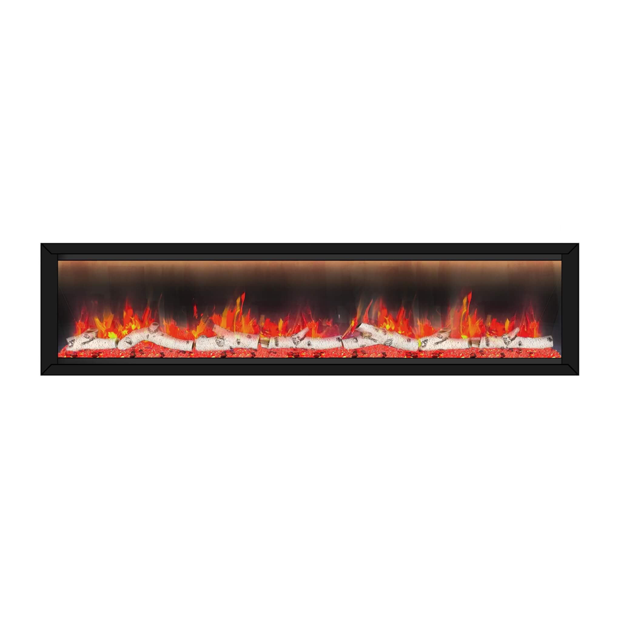 Dynasty Allegro 82-Inch Flush Mount Smart Linear Electric Fireplace [DY-BFM82] (SAK29014)