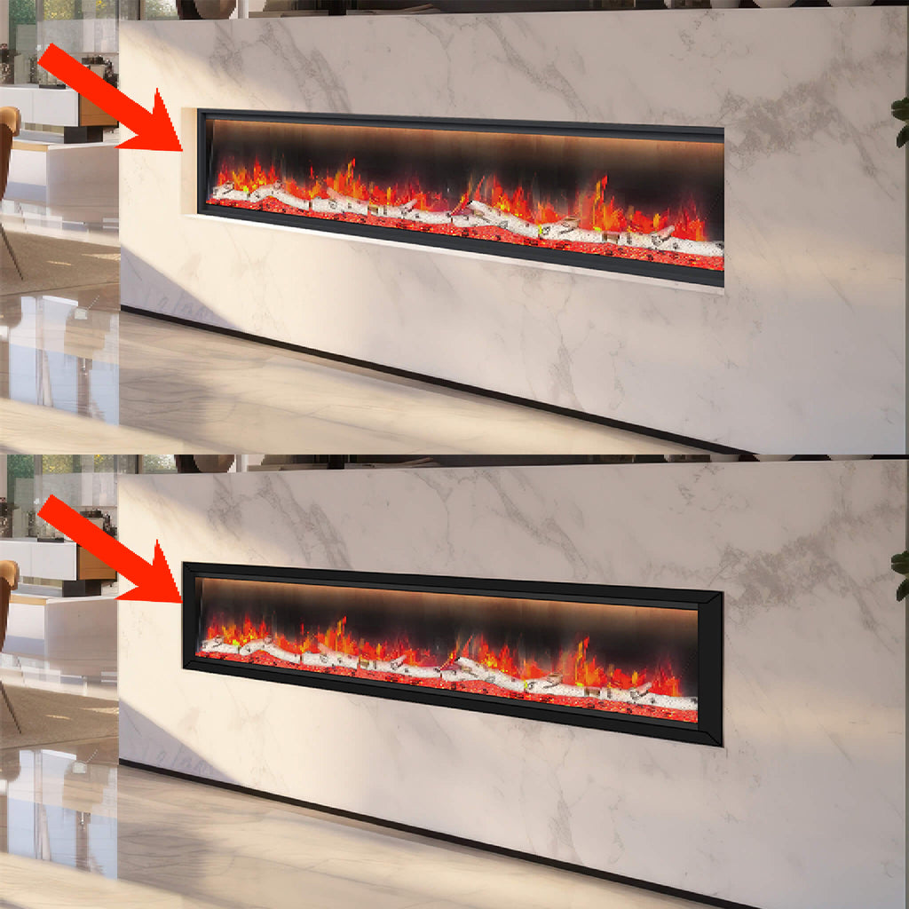 Dynasty Allegro 82-Inch Flush Mount Smart Linear Electric Fireplace [DY-BFM82] (SAK29014)