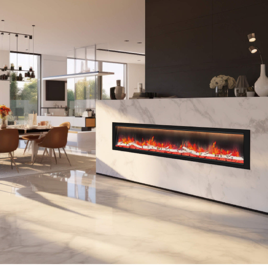 Dynasty Allegro 82-Inch Flush Mount Smart Linear Electric Fireplace [DY-BFM82] (SAK29014)