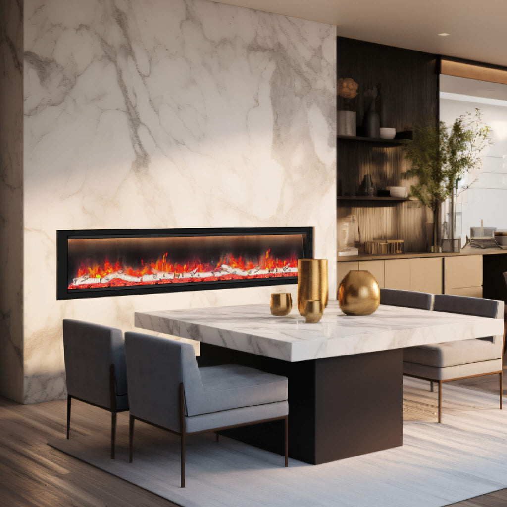 Dynasty Allegro 82-Inch Flush Mount Smart Linear Electric Fireplace [DY-BFM82] (SAK29014)