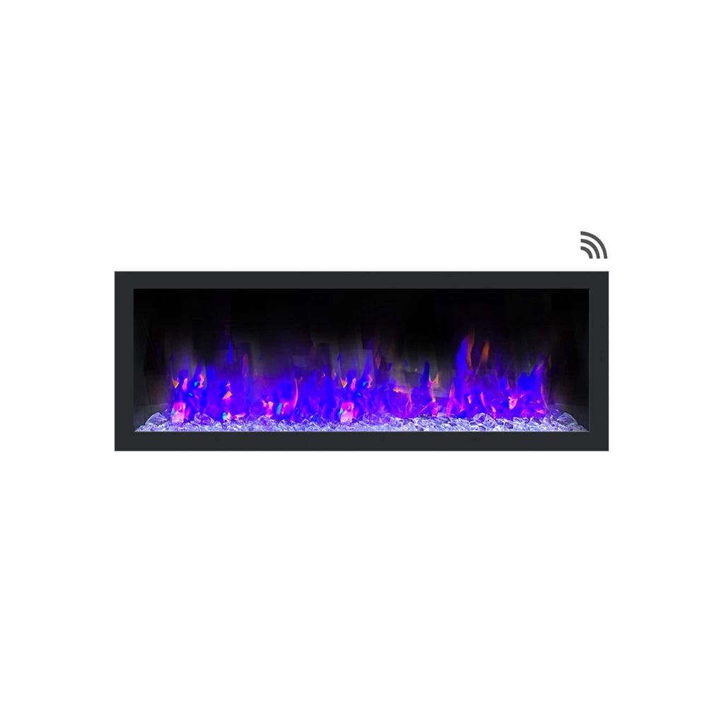 Dynasty Cascade 52-Inch Recessed Smart Linear Electric Fireplace With Dynasty App [DY-BTX52] (SAK73485)