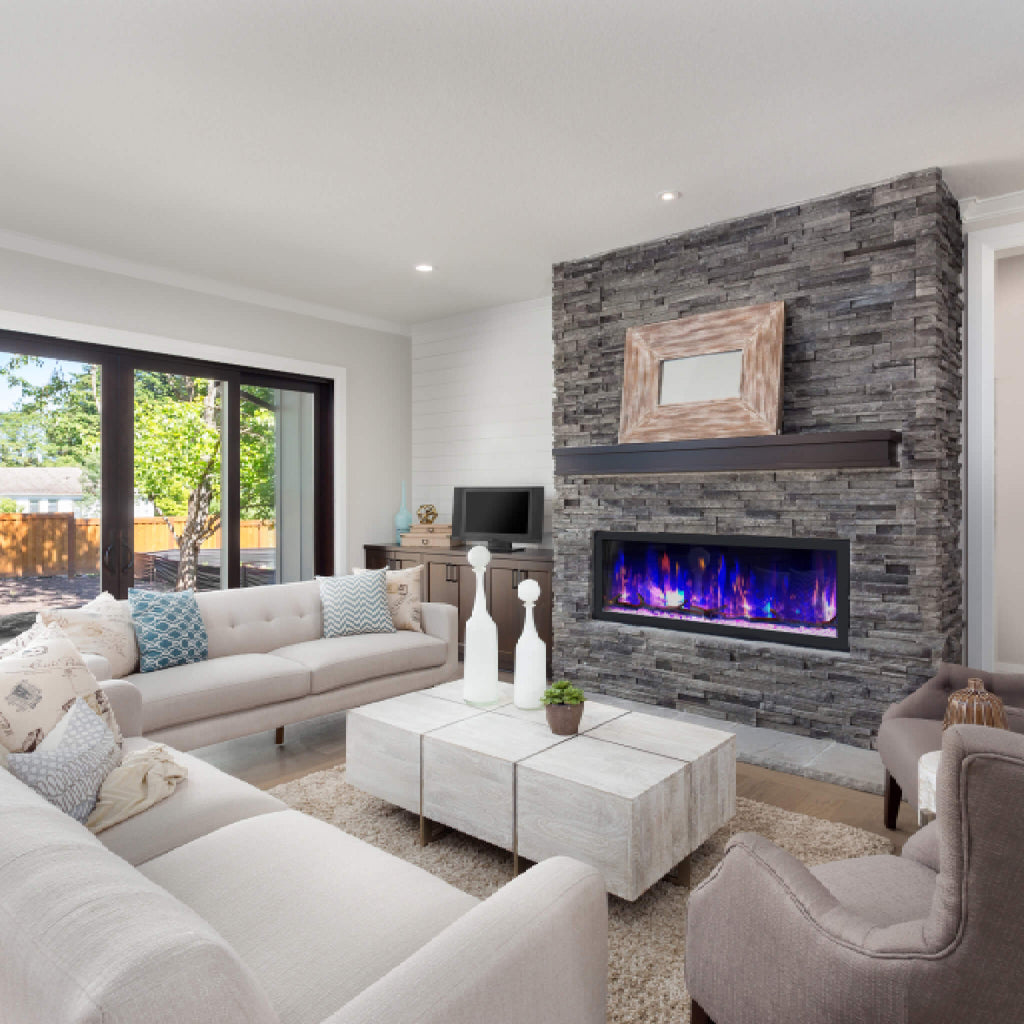 Dynasty Cascade 52-Inch Recessed Smart Linear Electric Fireplace With Dynasty App [DY-BTX52] (SAK73485)