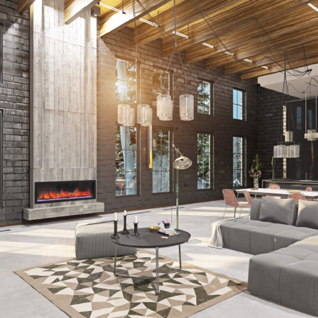 Dynasty Cascade 52-Inch Recessed Smart Linear Electric Fireplace With Dynasty App [DY-BTX52] (SAK73485)