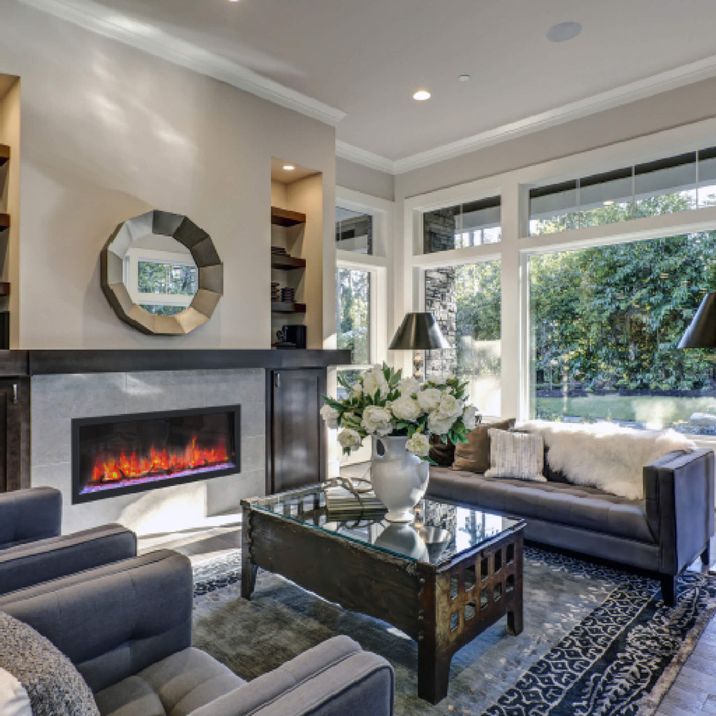 Dynasty Cascade 52-Inch Recessed Smart Linear Electric Fireplace With Dynasty App [DY-BTX52] (SAK73485)