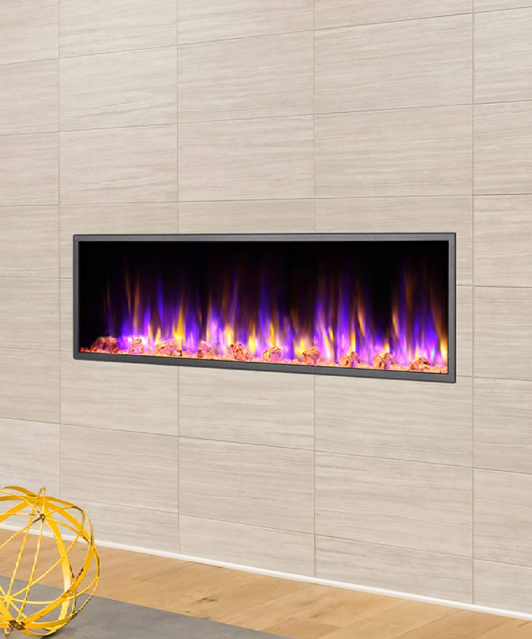 Dynasty Harmony 57-Inch Recessed Smart Linear Electric Fireplace With Remote Control [DY-BEF57] (SAK41756)