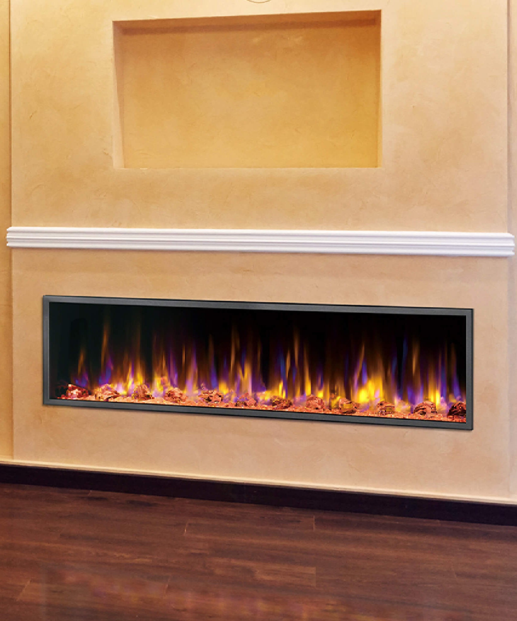 Dynasty Harmony 64-Inch Recessed Smart Linear Electric Fireplace [DY-BEF64] (SAK25894)