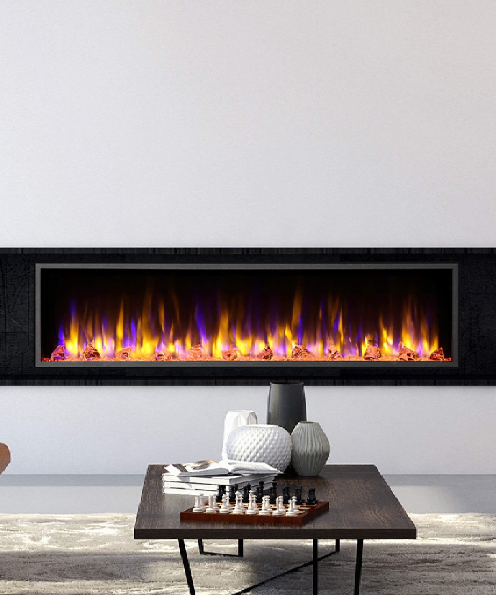 Dynasty Harmony 64-Inch Recessed Smart Linear Electric Fireplace [DY-BEF64] (SAK25894)