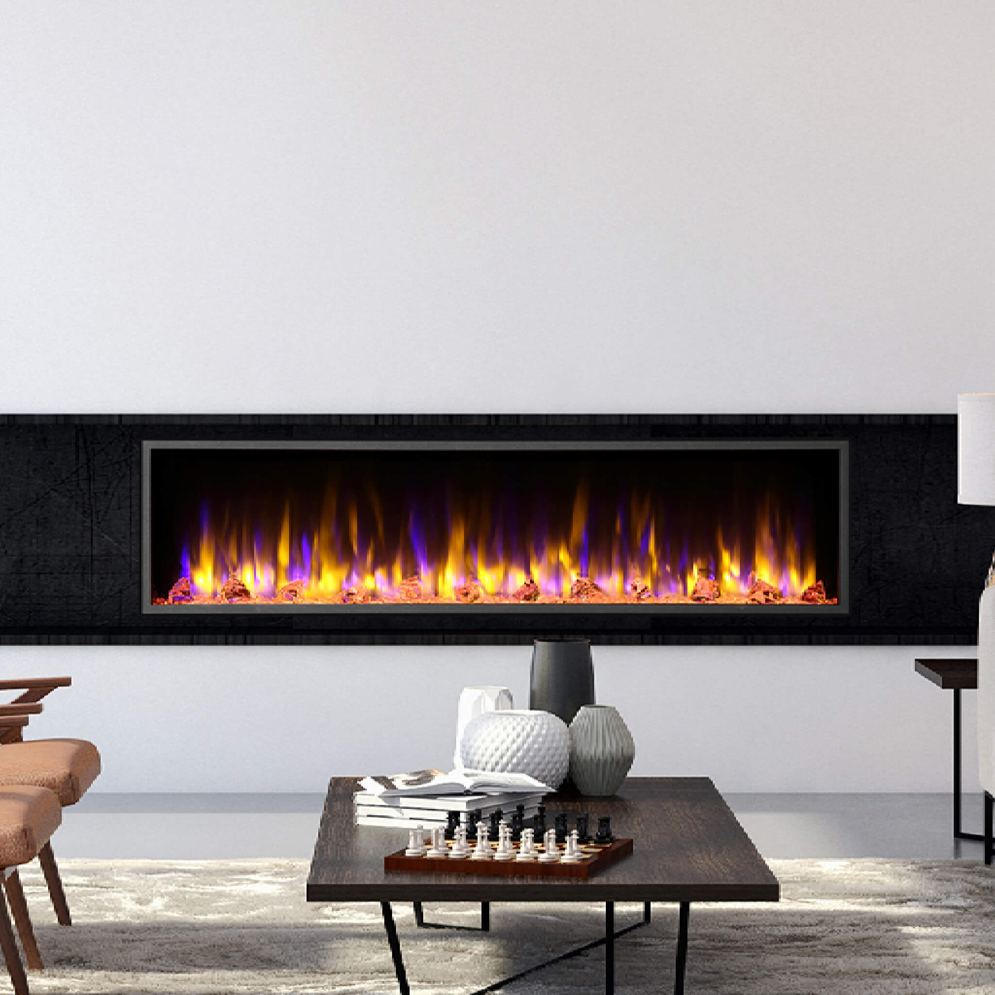 Dynasty Harmony 64-Inch Recessed Smart Linear Electric Fireplace [DY-BEF64] (SAK25894)