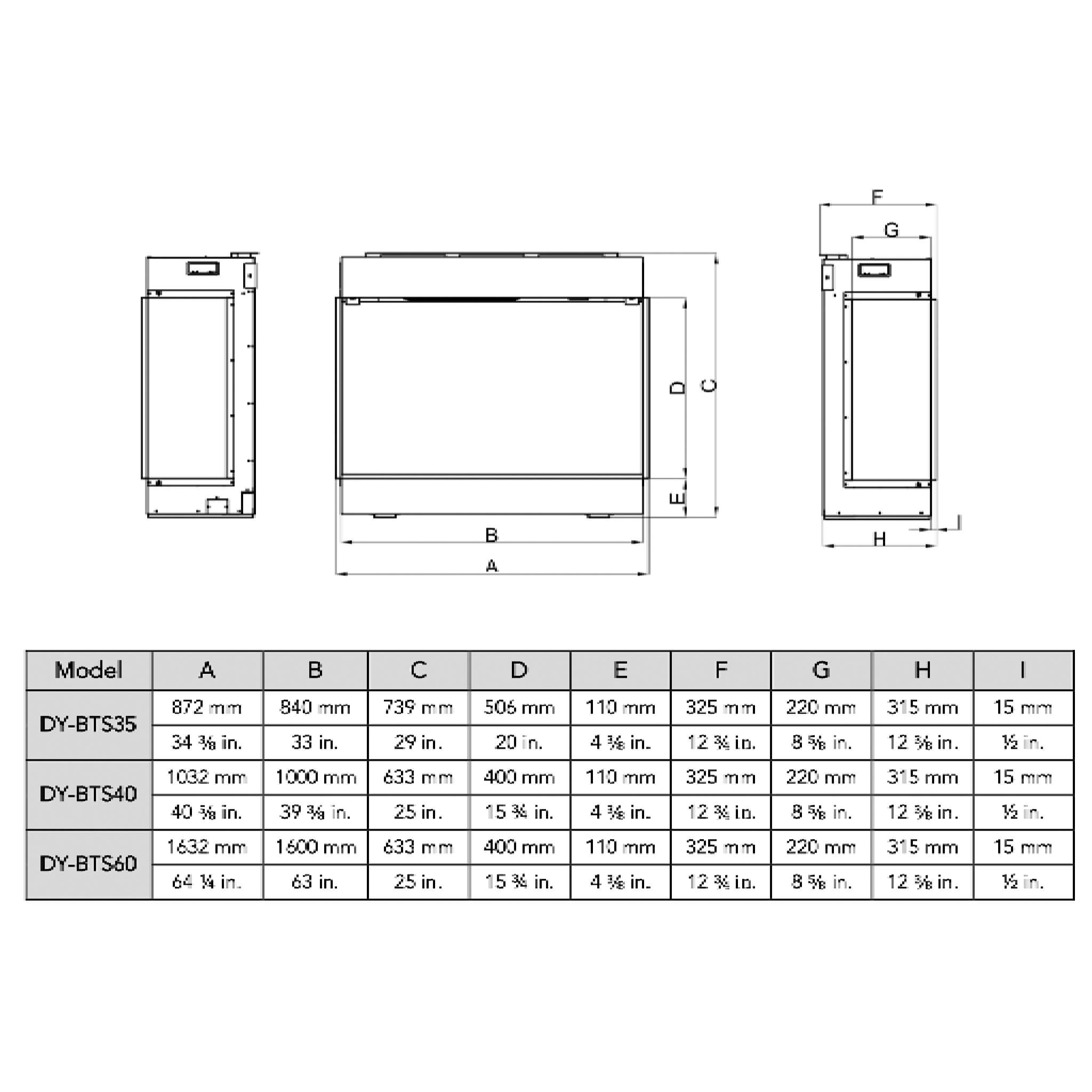 Dynasty Melody 40-Inch Multi-Sided Smart Electric Fireplace With Remote Control [DY-BTS40] (SAK48210)