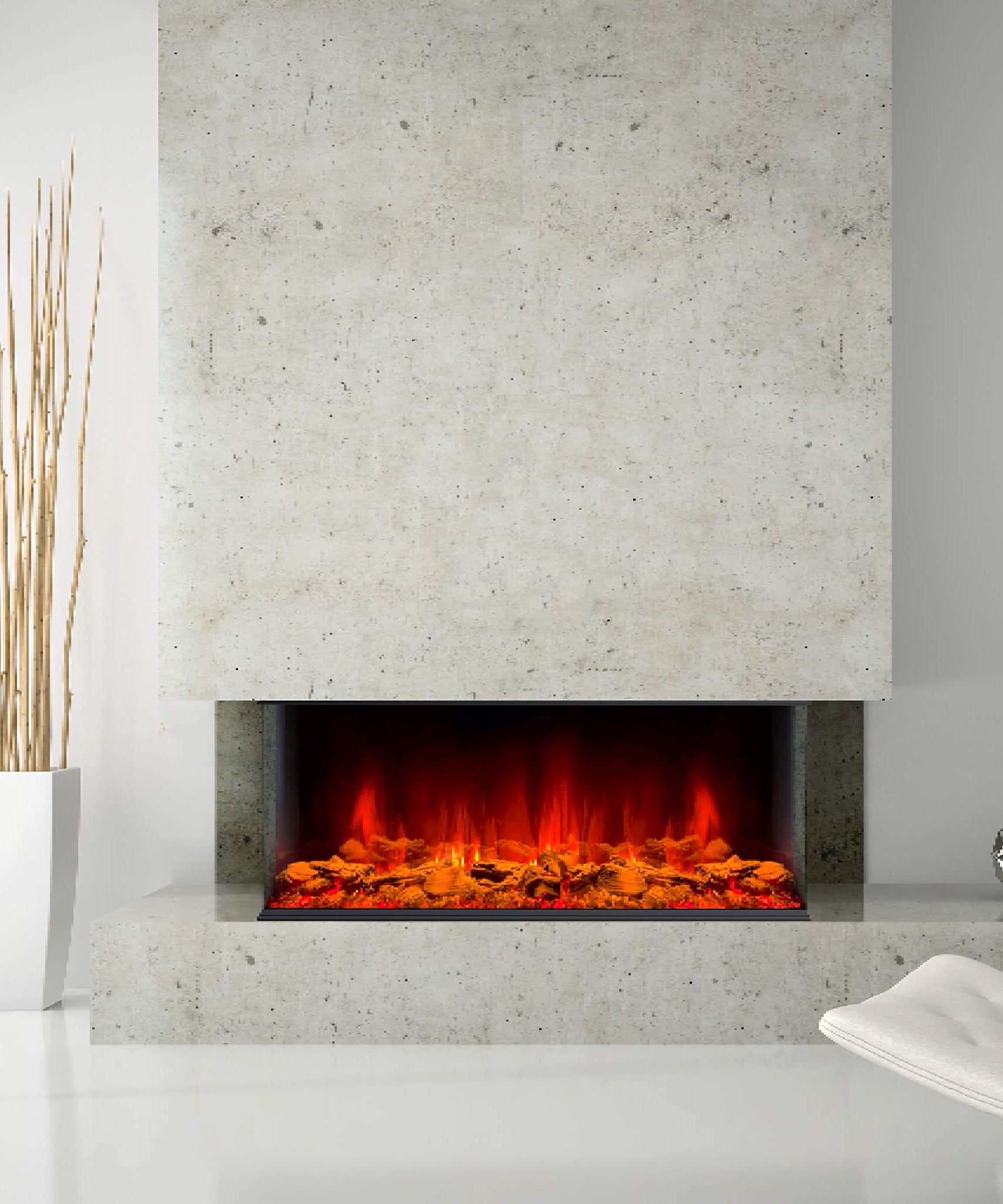 Dynasty Melody 40-Inch Multi-Sided Smart Electric Fireplace With Remote Control [DY-BTS40] (SAK48210)