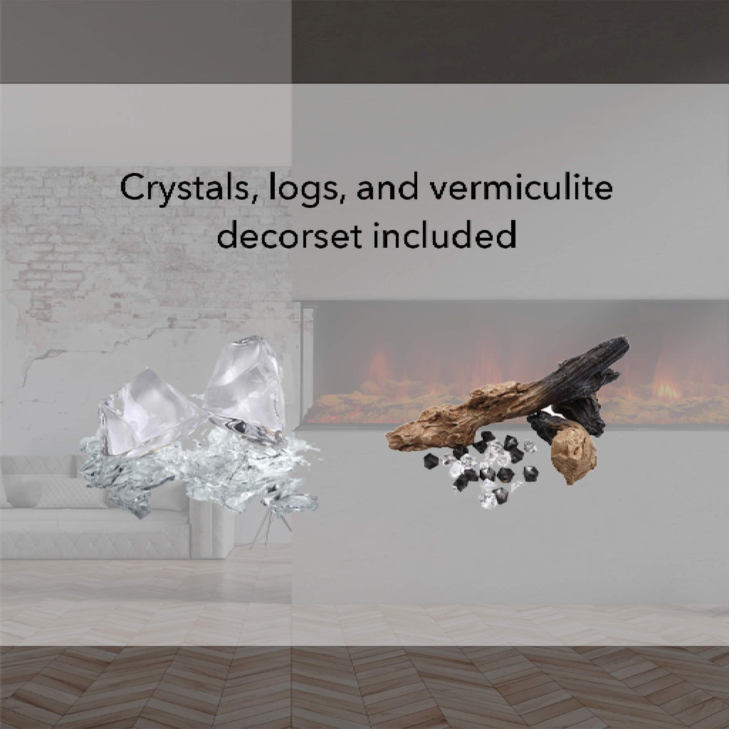 Dynasty Melody 64-Inch Built-In 3 Sided Smart Electric Fireplace [DY-BTS60] (SAK79345)
