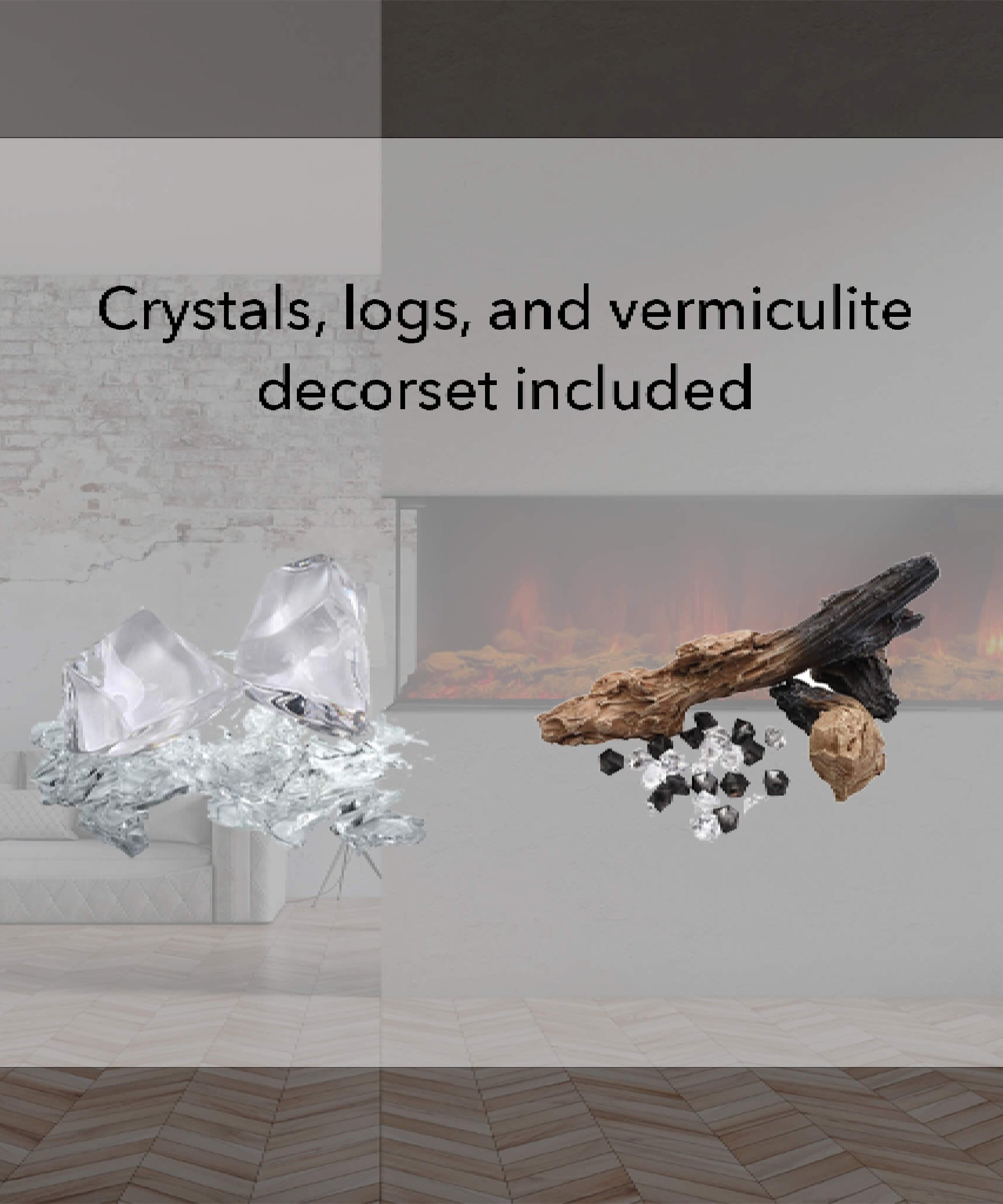 Dynasty Melody 40-Inch Multi-Sided Smart Electric Fireplace With Remote Control [DY-BTS40] (SAK48210)