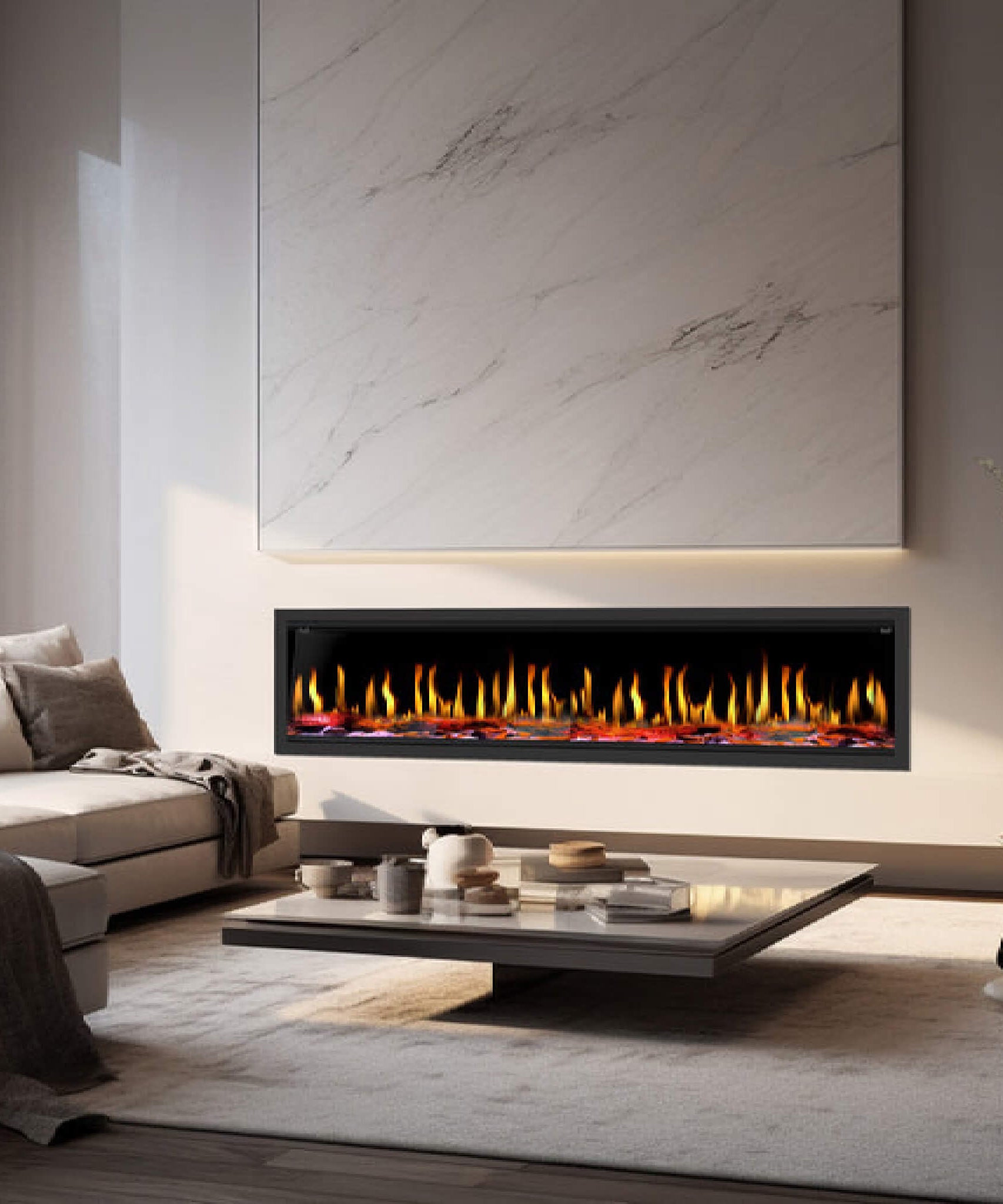 Dynasty Tempo 100-Inch Virtual Linear Electric Fireplace [DY-FVX100] (SAK59234)