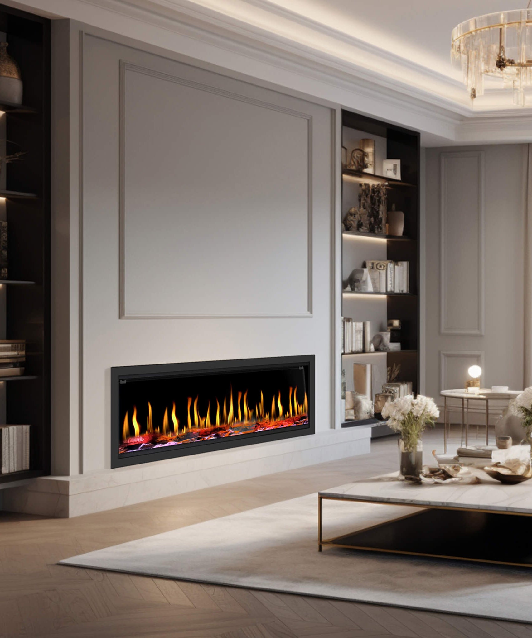 Dynasty Tempo 52-Inch Smart Virtual Linear Electric Fireplace With Dynasty App [DY-FVX52] (SAK76421)