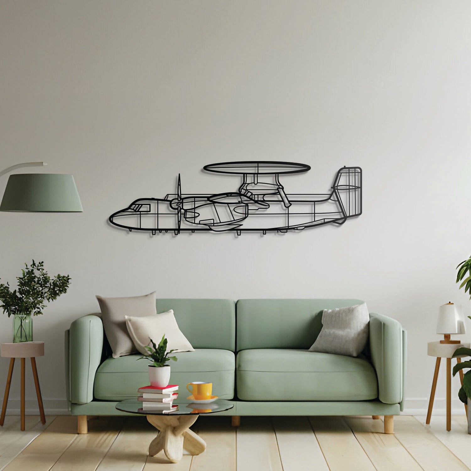 E-2D Hawkeye Metall Flugzeug Wandkunst - NCP0172