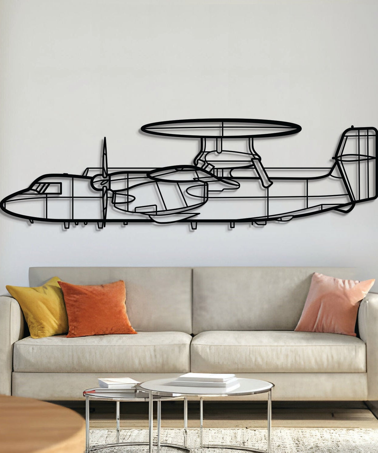 E-2D Hawkeye Metall Flugzeug Wandkunst - NCP0172