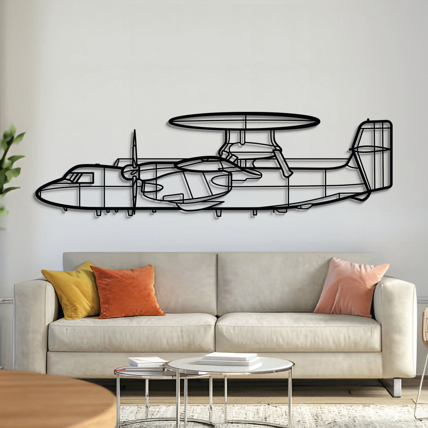 E-2D Hawkeye Metall Flugzeug Wandkunst - NCP0172
