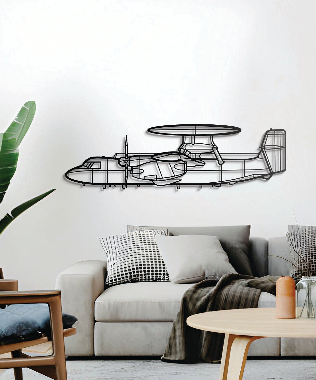 E-2D Hawkeye Metall Flugzeug Wandkunst - NCP0172