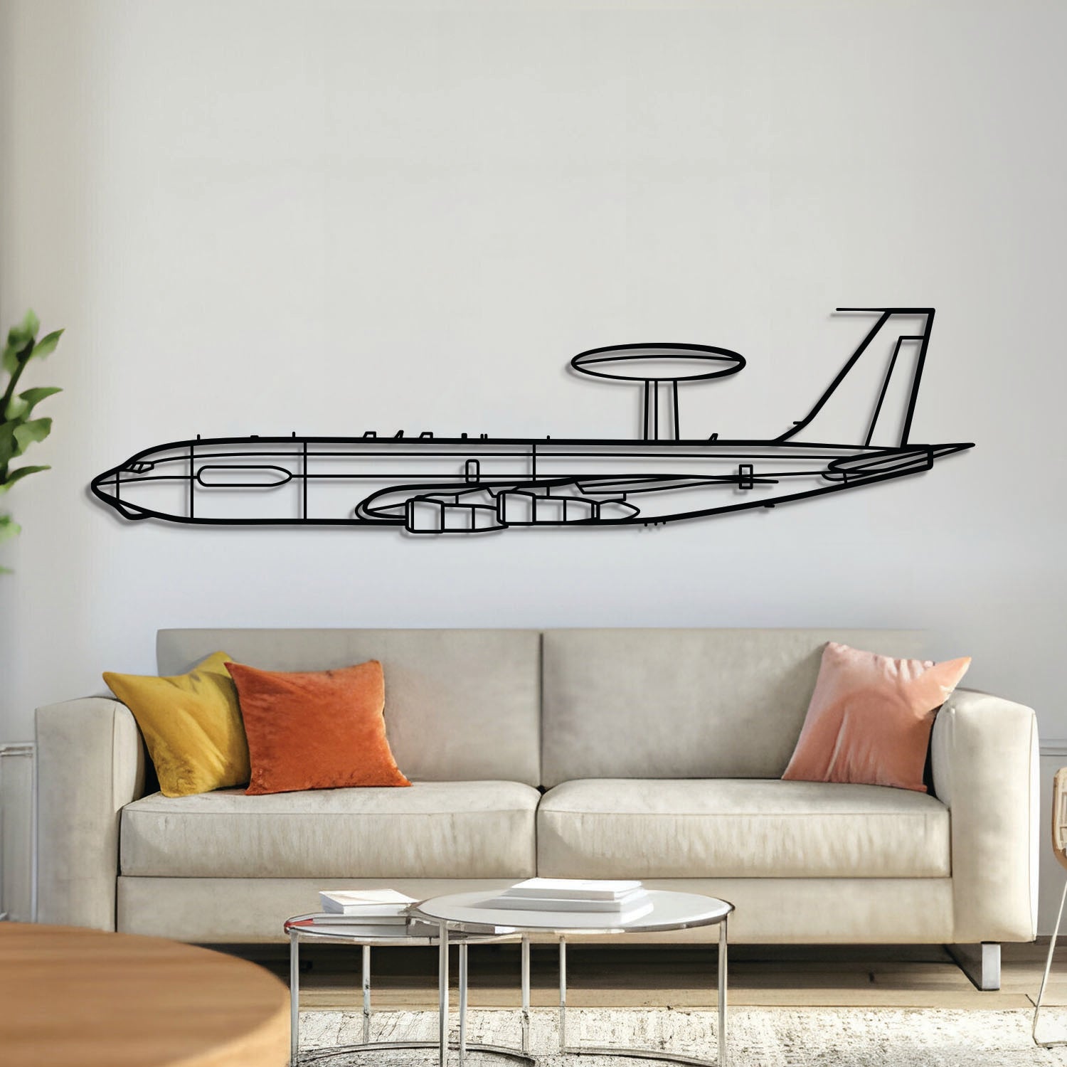 E-3C Sentry Metallflugzeug Wandkunst - NCP0173
