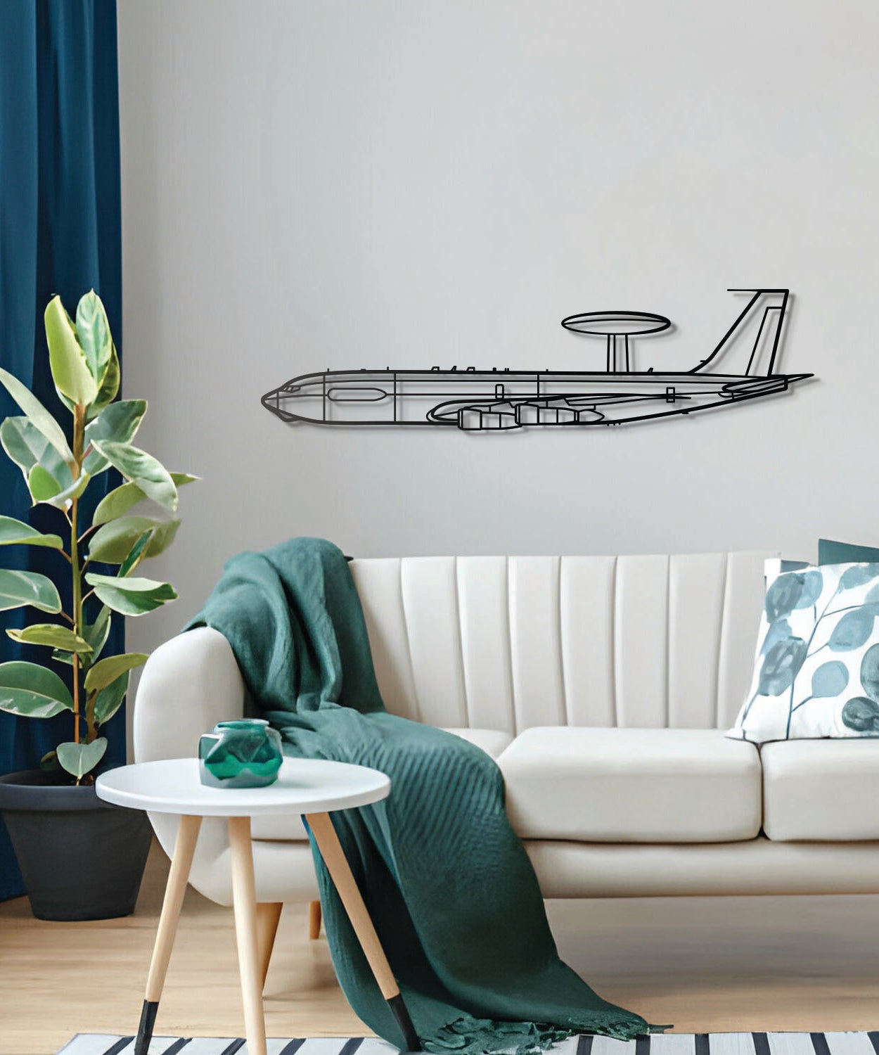 E-3C Sentry Metallflugzeug Wandkunst - NCP0173