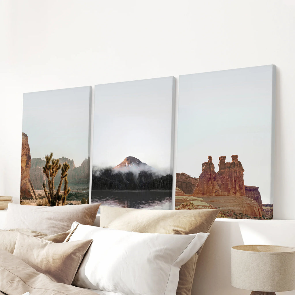 Southwest Desert Set of 3 Prints. Canyon Landscape, Red Rock