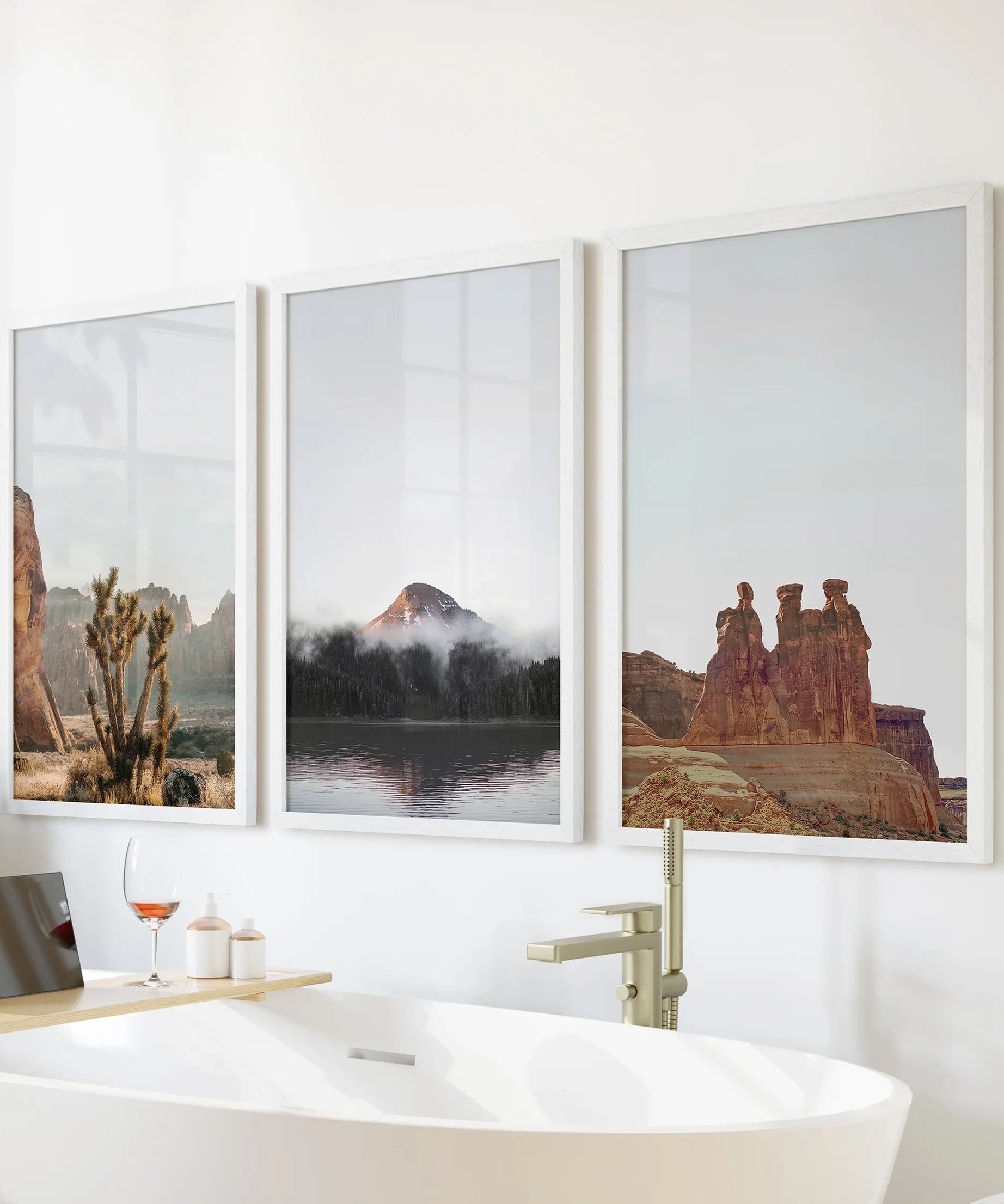 Southwest Desert Set of 3 Prints. Canyon Landscape, Red Rock