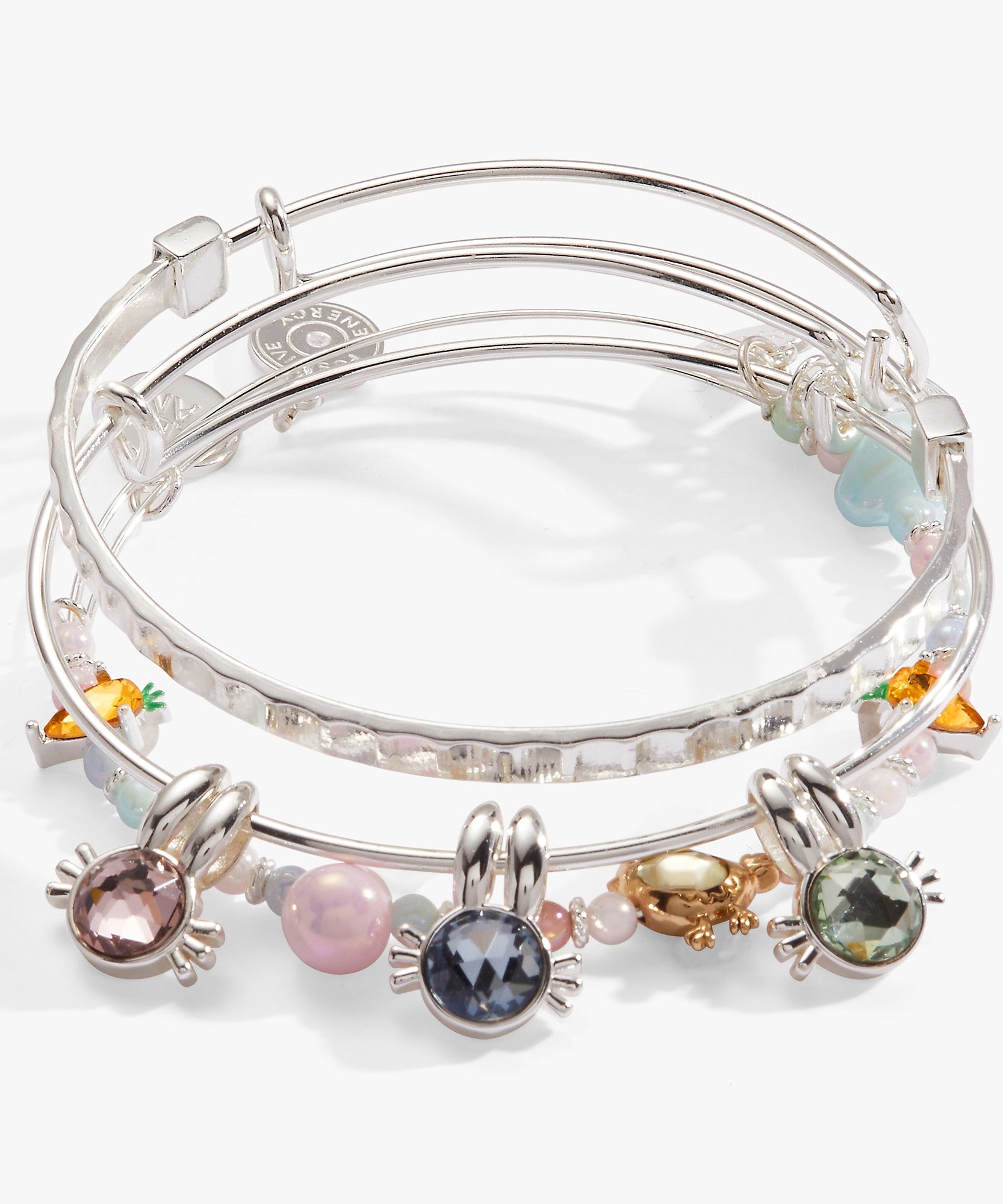 Crystal Bunny Bangles Set of 3