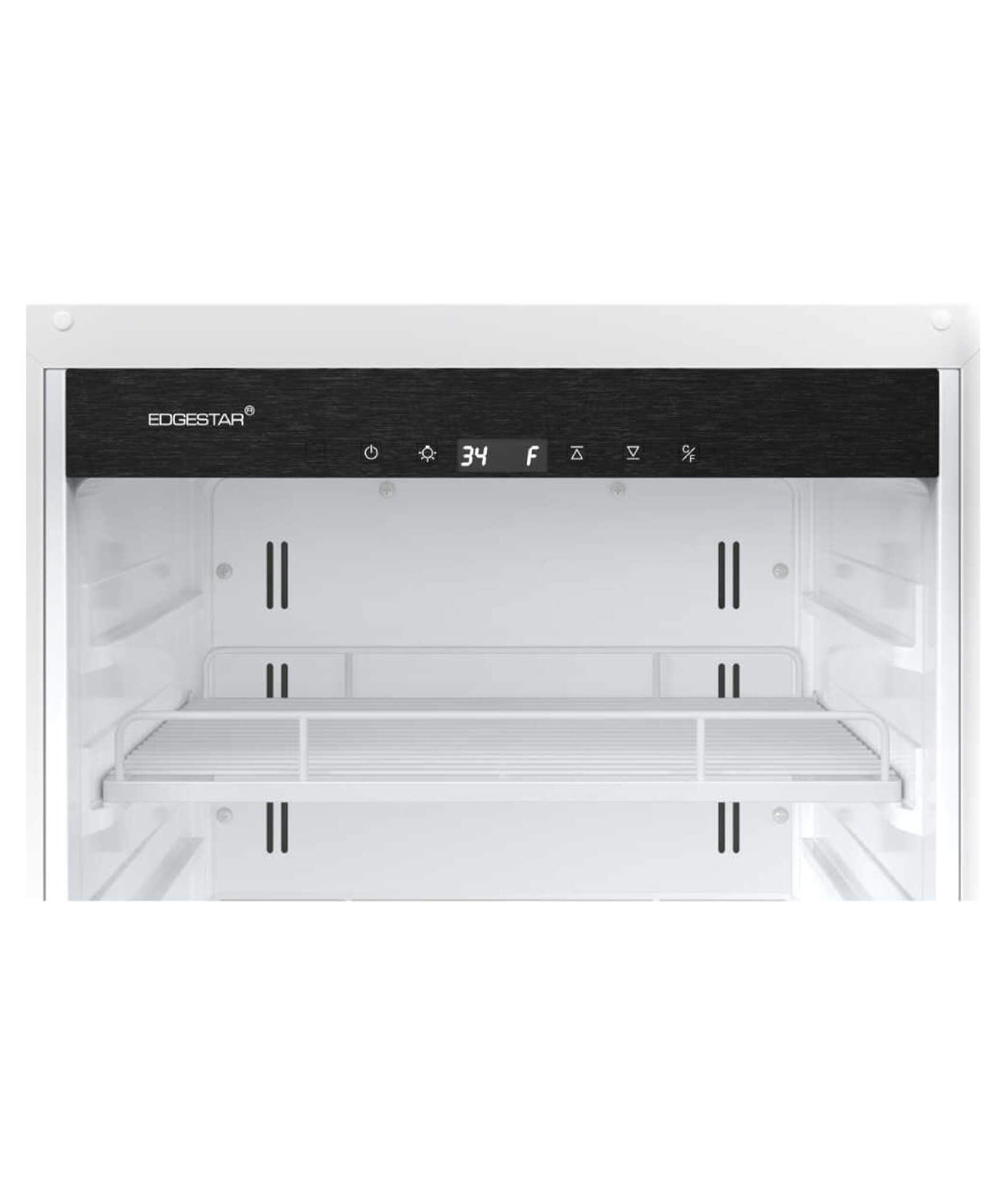 Edgestar 22-Inch 10.1 Cubic Feet Commercial Beverage Merchandiser With Temperature Alarm and Reversible Door [VBM101SS] (SAK45983)