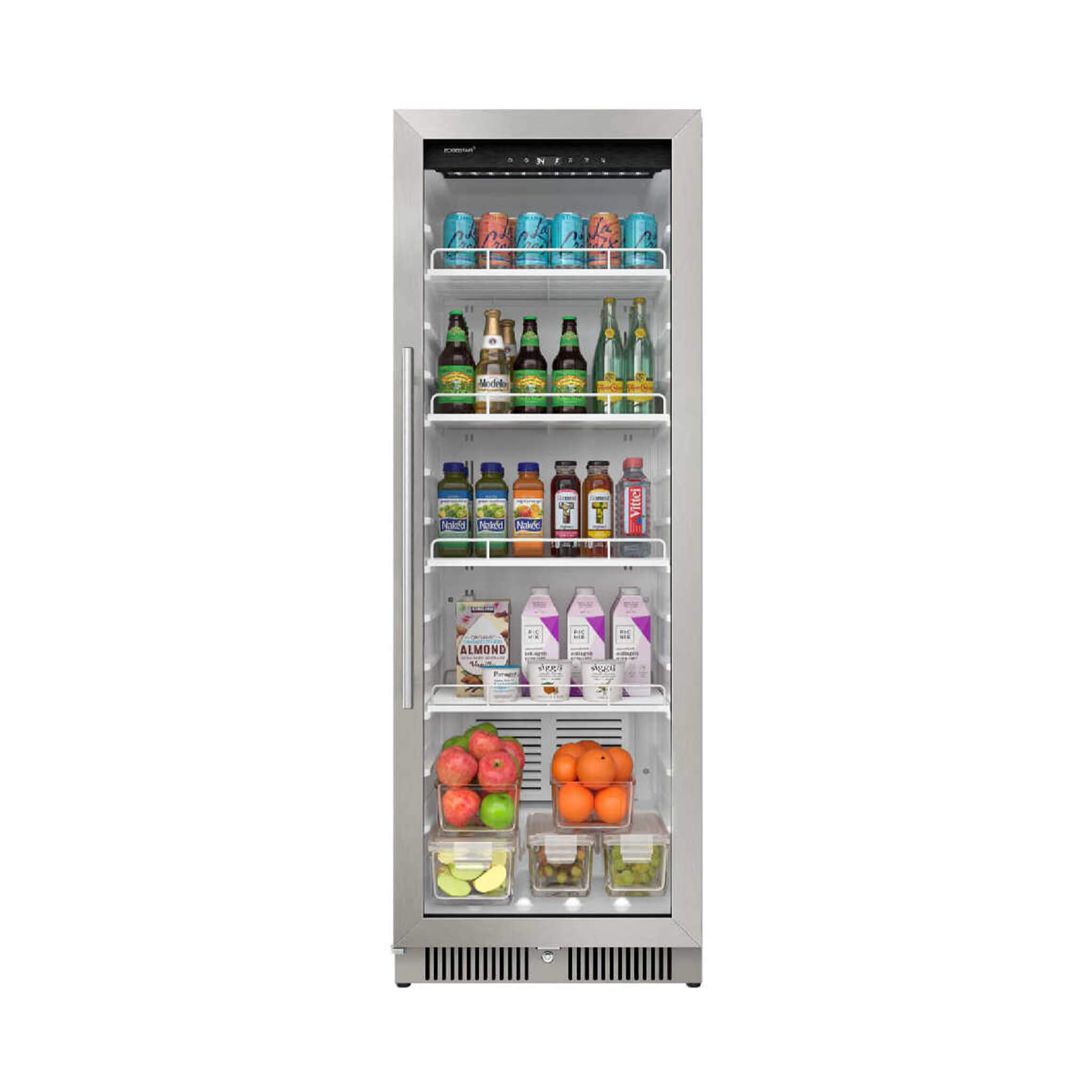 Edgestar 22-Inch 10.1 Cubic Feet Commercial Beverage Merchandiser With Temperature Alarm and Reversible Door [VBM101SS] (SAK45983)