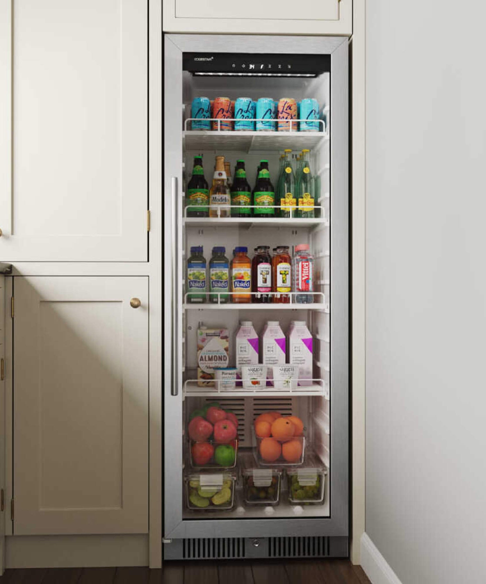 Edgestar 22-Inch 10.1 Cubic Feet Commercial Beverage Merchandiser With Temperature Alarm and Reversible Door [VBM101SS] (SAK45983)