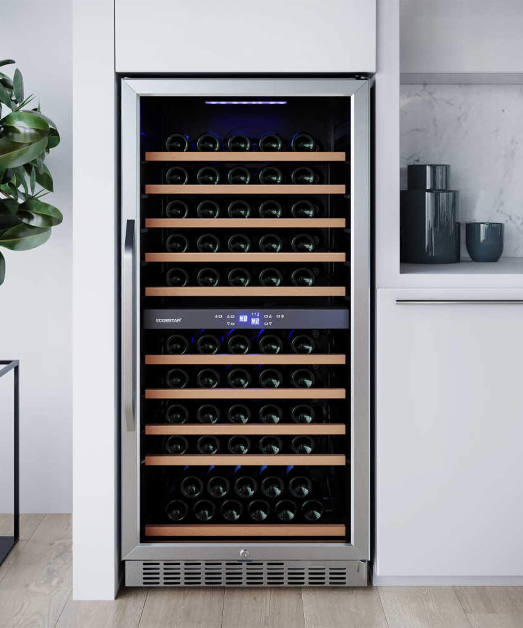 Edgestar Premium 24-Inch 101 Bottle Capacity Built-In Dual Zone Wine Cooler (SAK92835)