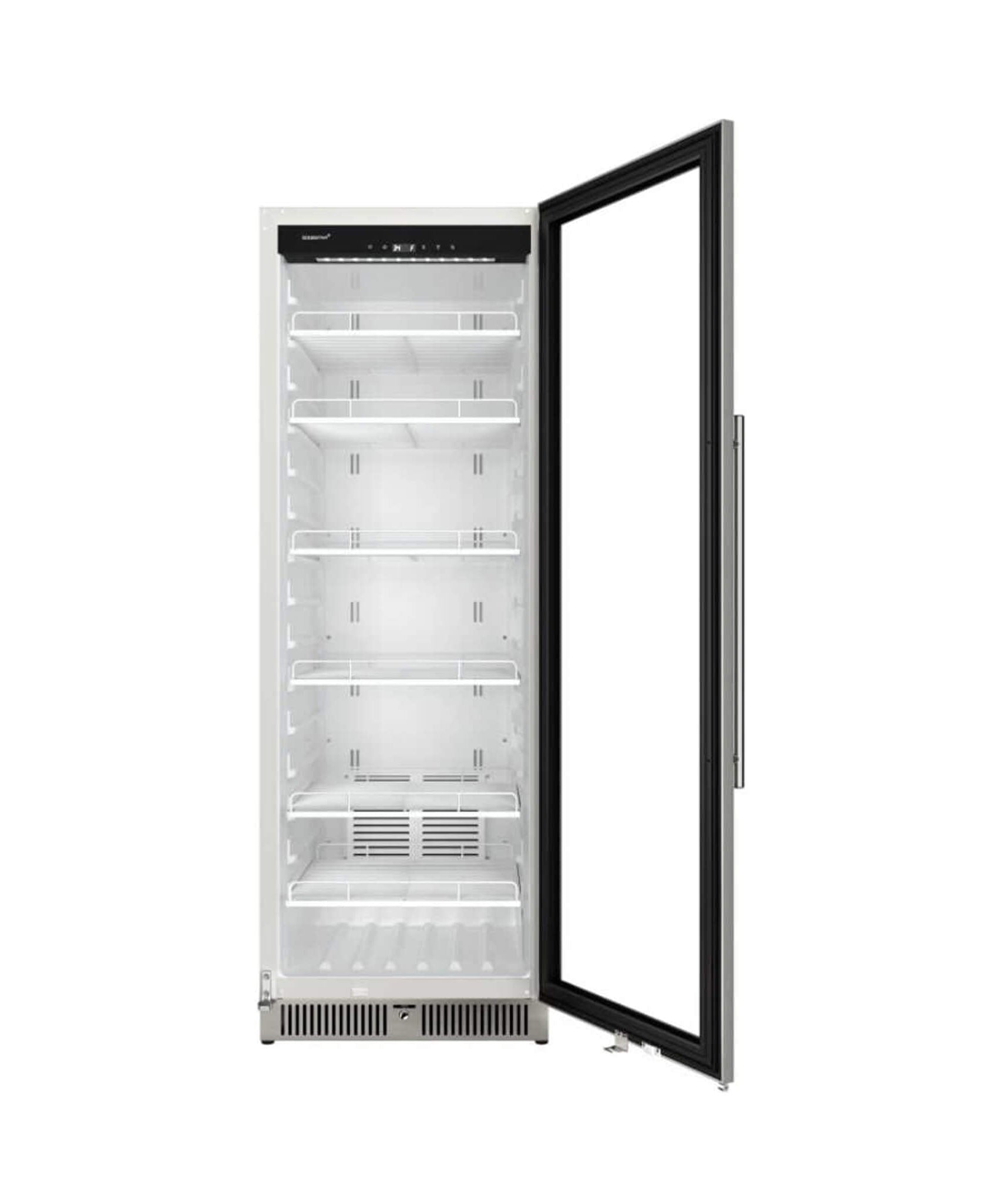Edgestar 24-Inch 13.7 Cubic Feet Commercial Beverage Merchandiser With Temperature Alarm And Reversible Door [VBM131SS] (SAK62395)