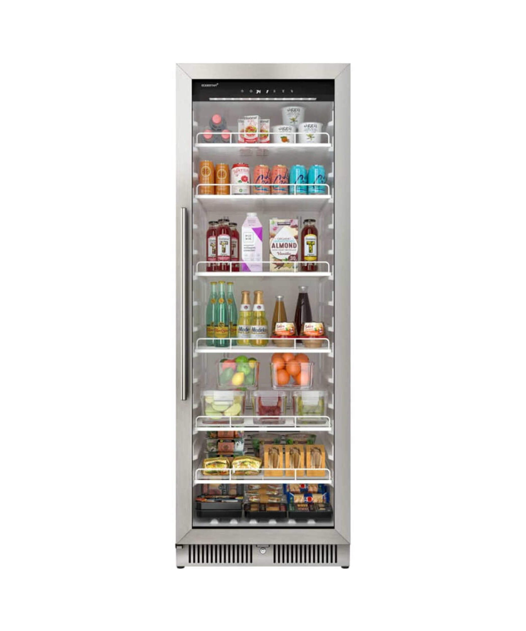 Edgestar 24-Inch 13.7 Cubic Feet Commercial Beverage Merchandiser With Temperature Alarm And Reversible Door [VBM131SS] (SAK62395)
