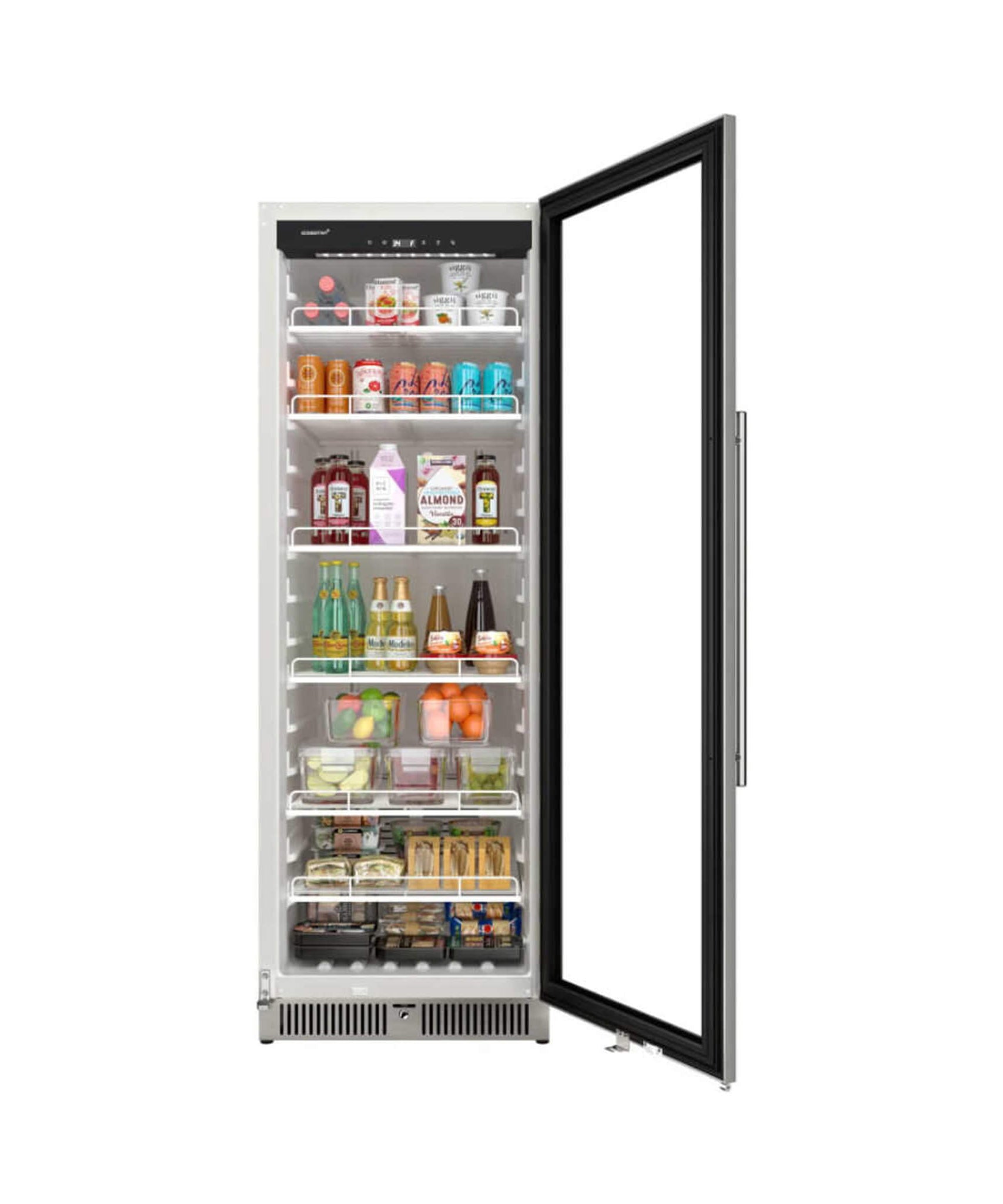 Edgestar 24-Inch 13.7 Cubic Feet Commercial Beverage Merchandiser With Temperature Alarm And Reversible Door [VBM131SS] (SAK62395)