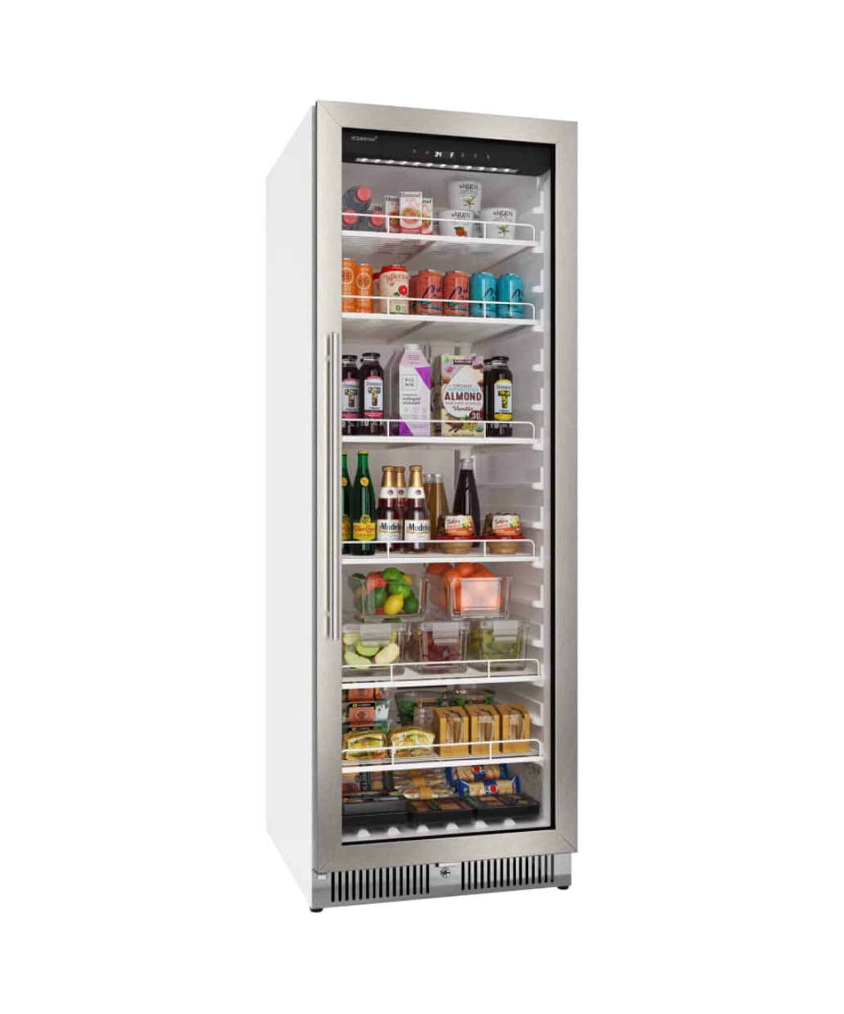 Edgestar 24-Inch 13.7 Cubic Feet Commercial Beverage Merchandiser With Temperature Alarm And Reversible Door [VBM131SS] (SAK62395)