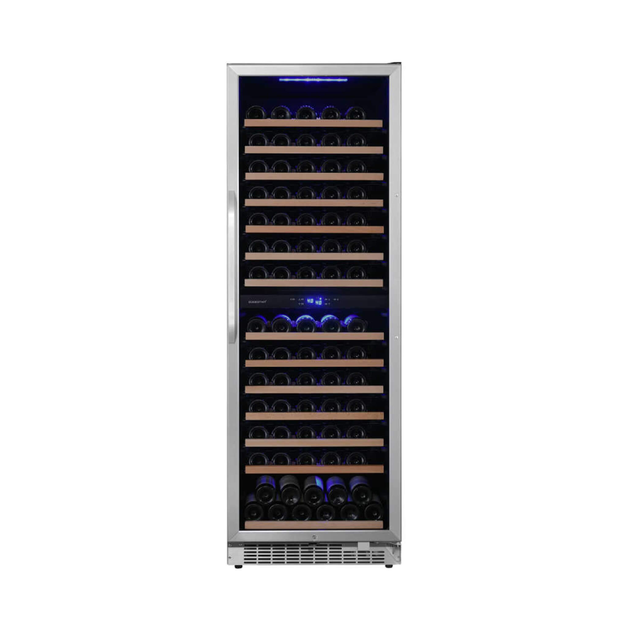 Edgestar 24-Inch 141 Bottle Capacity Freestanding Dual Zone Wine Cooler With Interior Lighting [CWR1552DZ] (SAK49245)