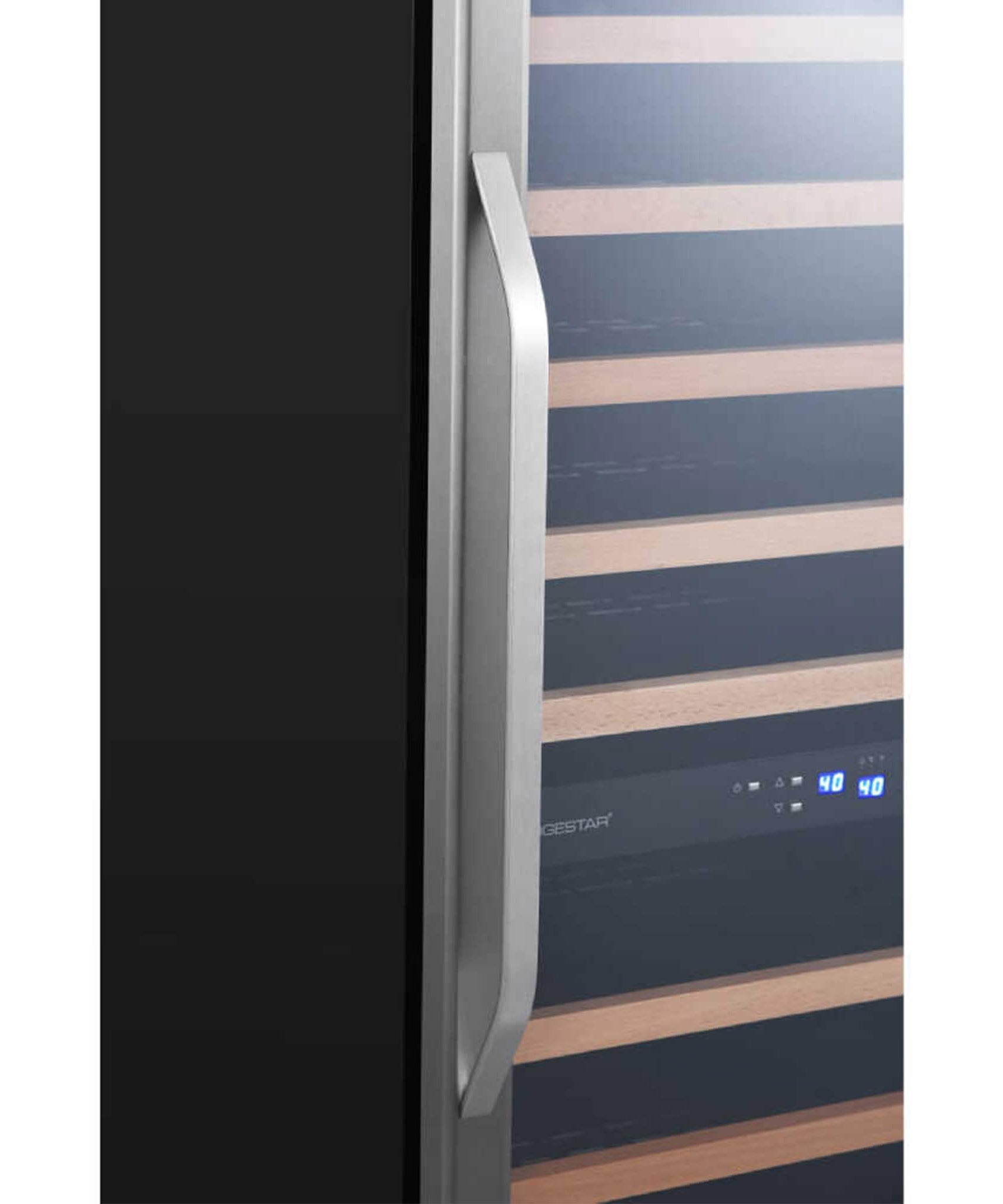 Edgestar 24-Inch 141 Bottle Capacity Freestanding Dual Zone Wine Cooler With Interior Lighting [CWR1552DZ] (SAK49245)