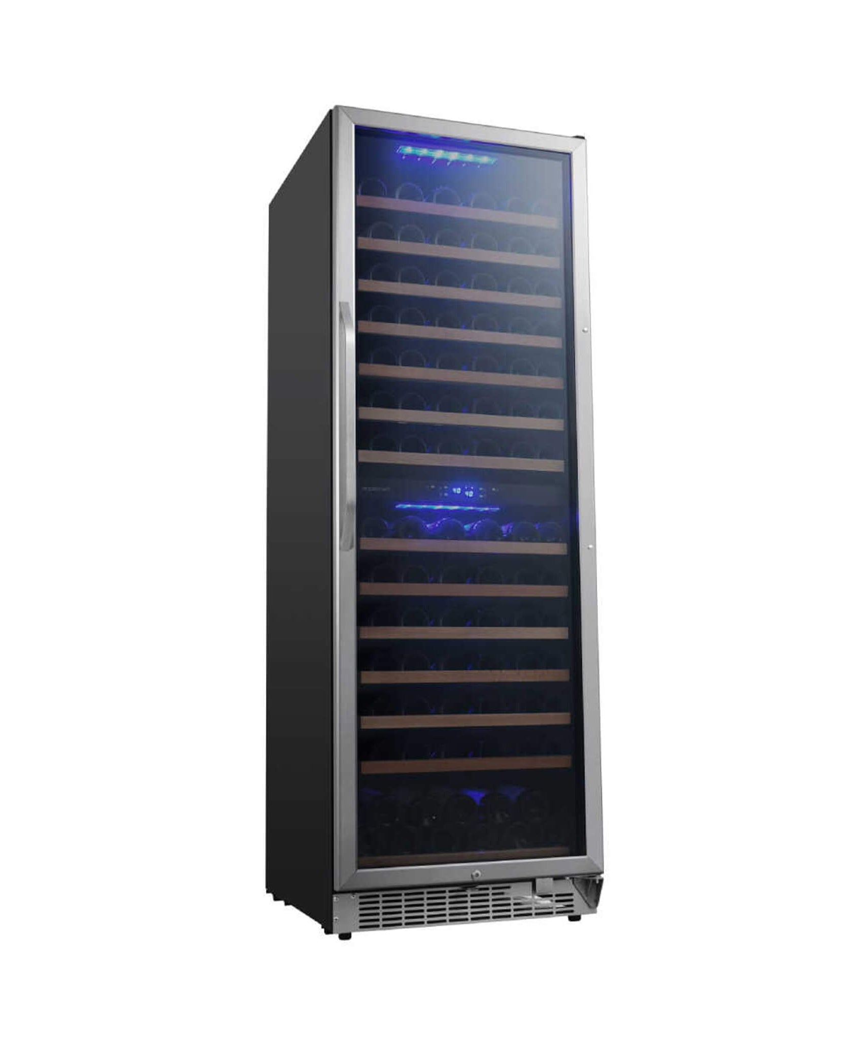 Edgestar 24-Inch 141 Bottle Capacity Freestanding Dual Zone Wine Cooler With Interior Lighting [CWR1552DZ] (SAK49245)
