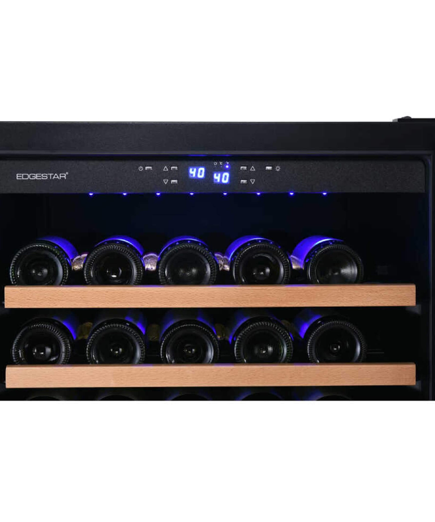 Edgestar 24-Inch 142 Bottle Built-In Dual Zone Double Door Wine Cooler With Door Lock [CWR1553DD] (SAK30742)