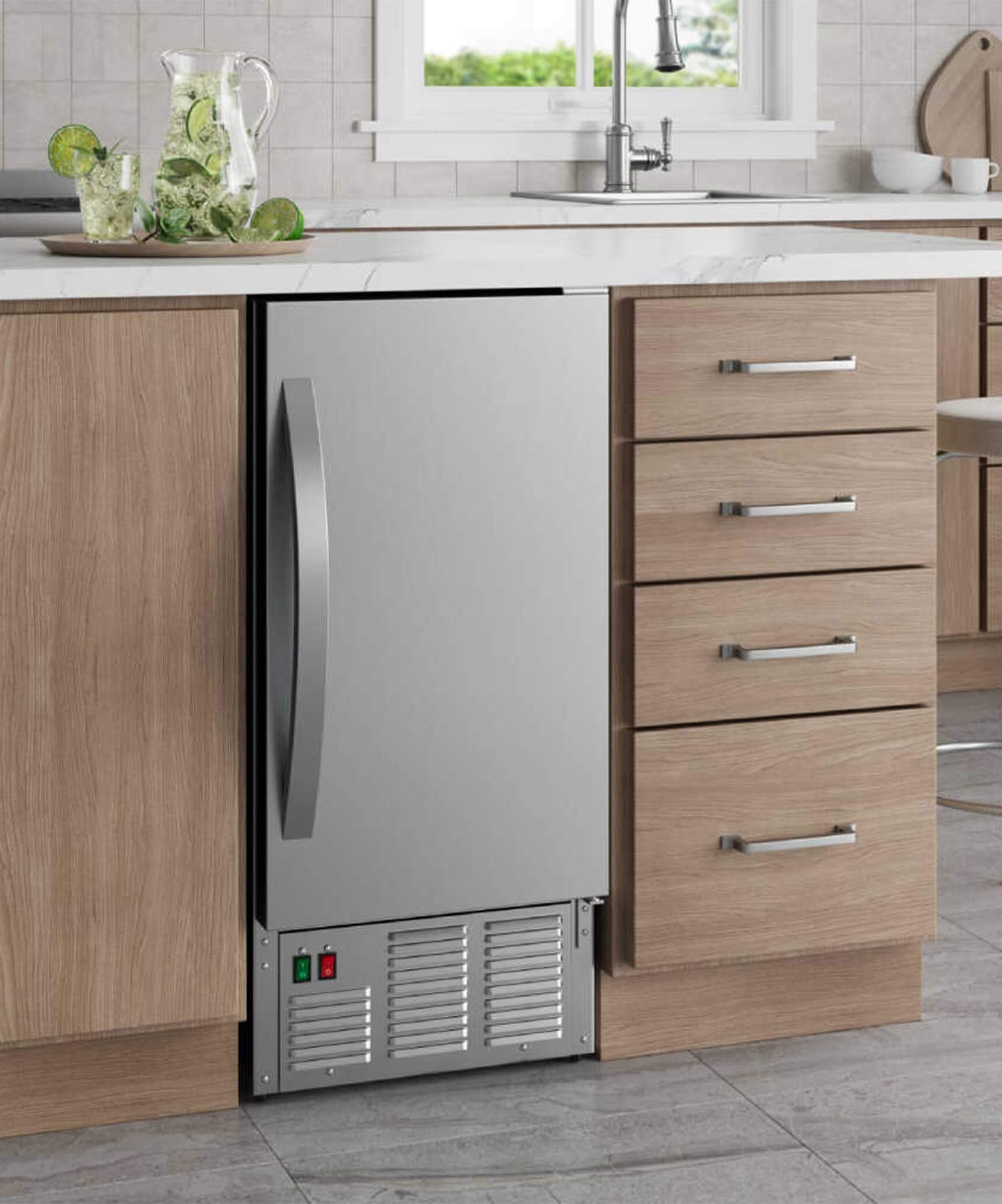 Edgestar 15-Inch Outdoor Undercounter Ice Maker W/ 50 LBS Daily Ice Production [OIM450SS] (SAK84720)