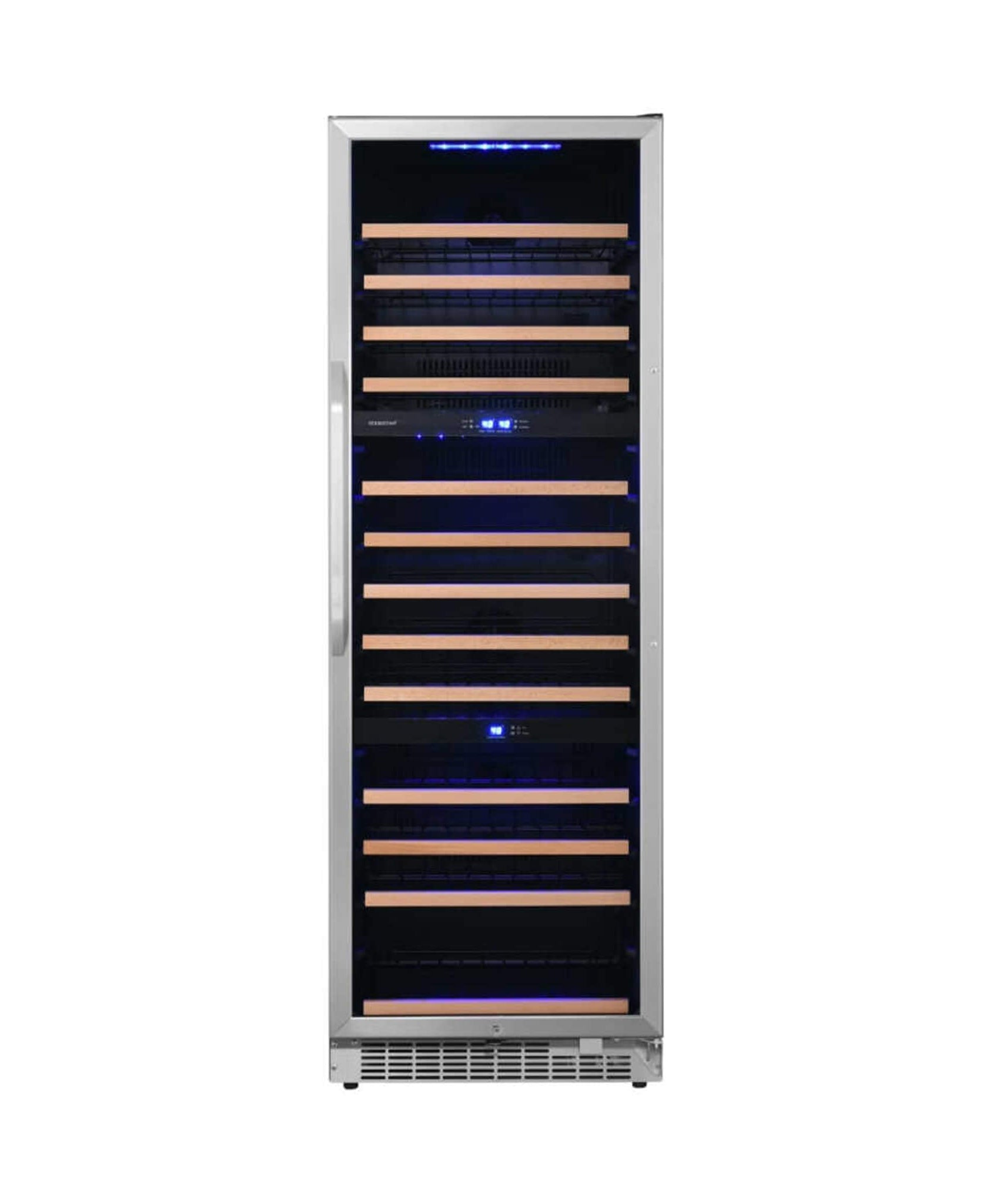 Edgestar 24-Inch Wide 131 Bottle Capacity Built-In Triple Zone Wine Cooler (SAK65891)